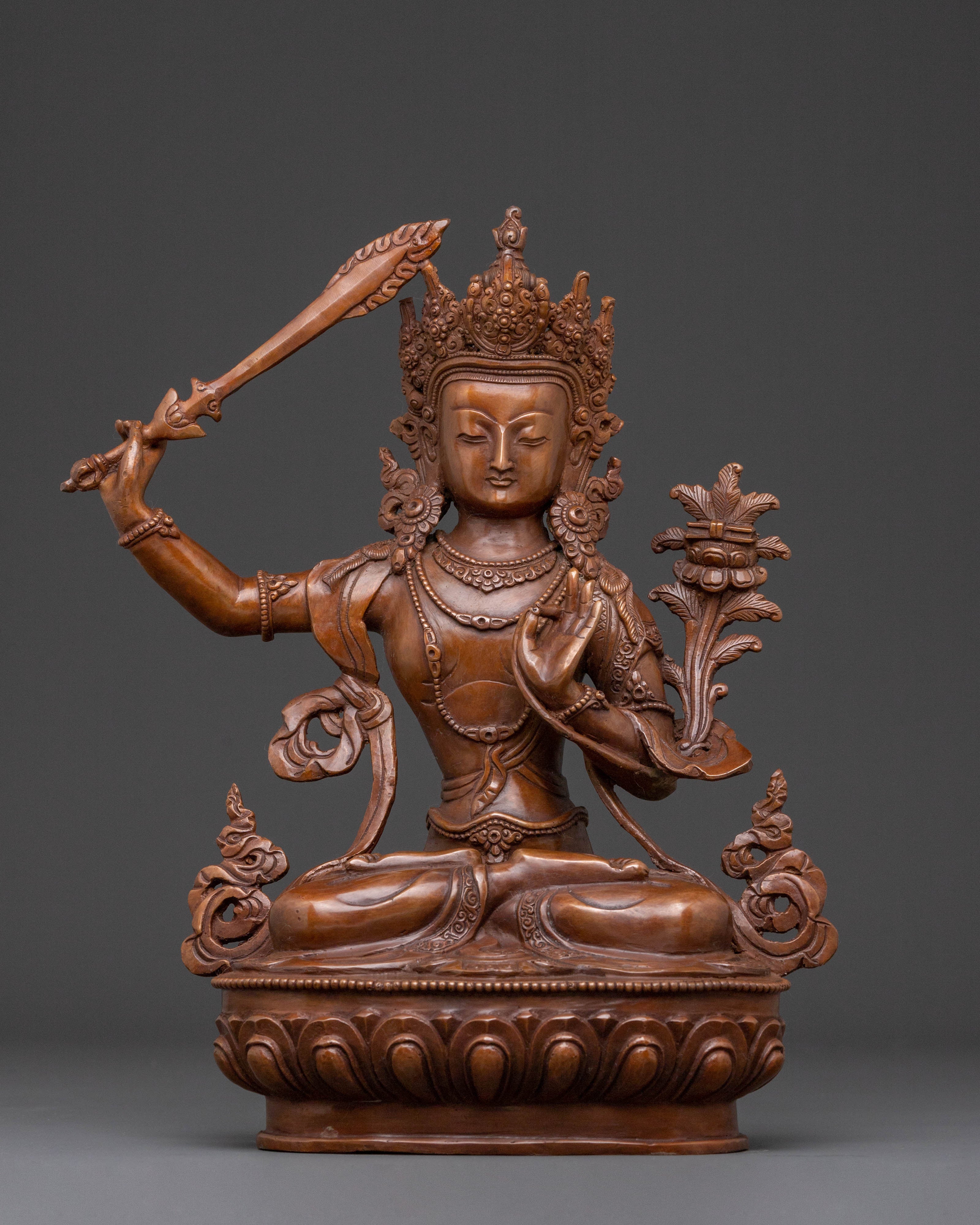 Manjushri Bodhisattva – Oxidized Copper Wisdom