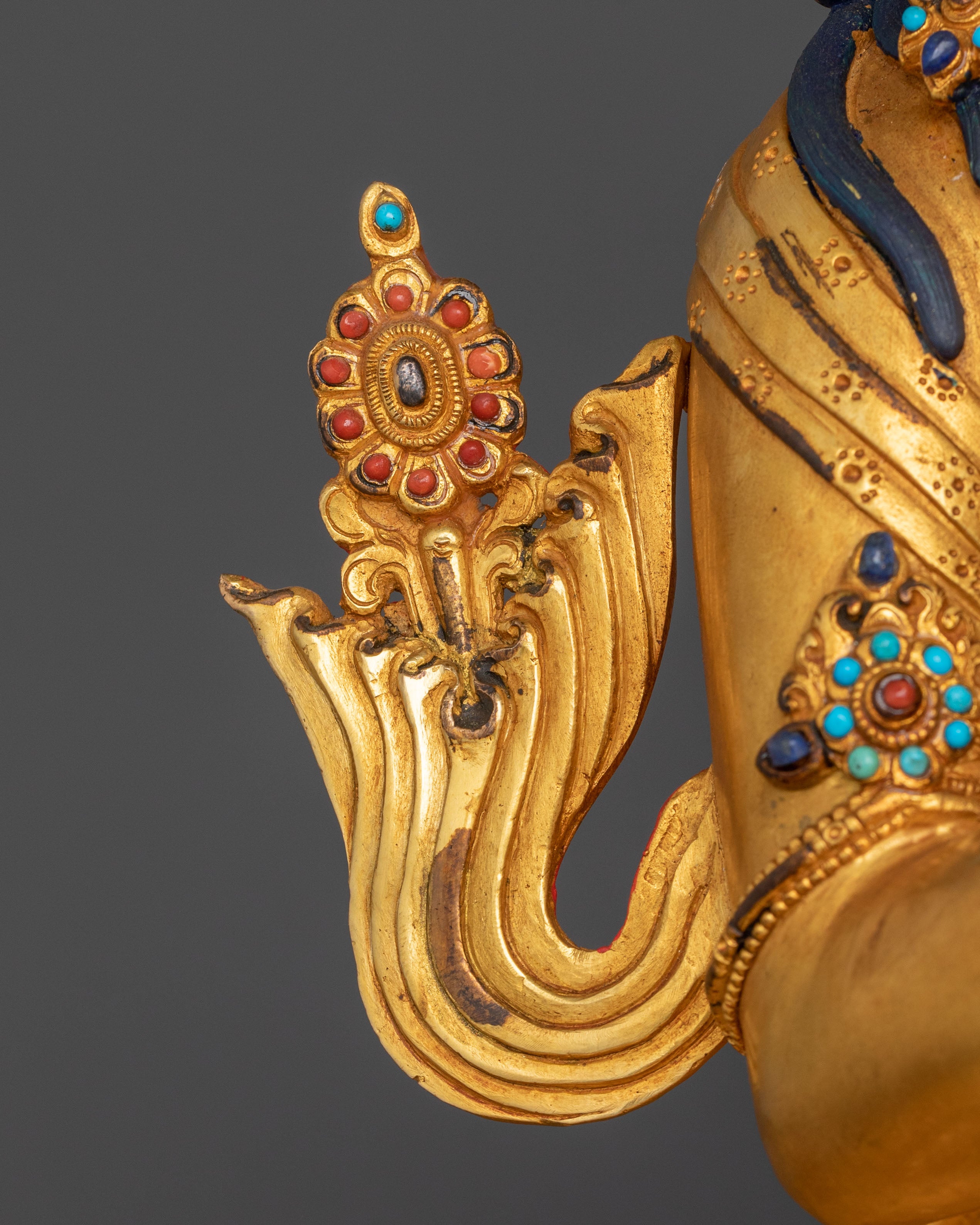24k Gold Gilded Vajradhara Statue |  Primordial Buddha of Vajrayana Buddhism