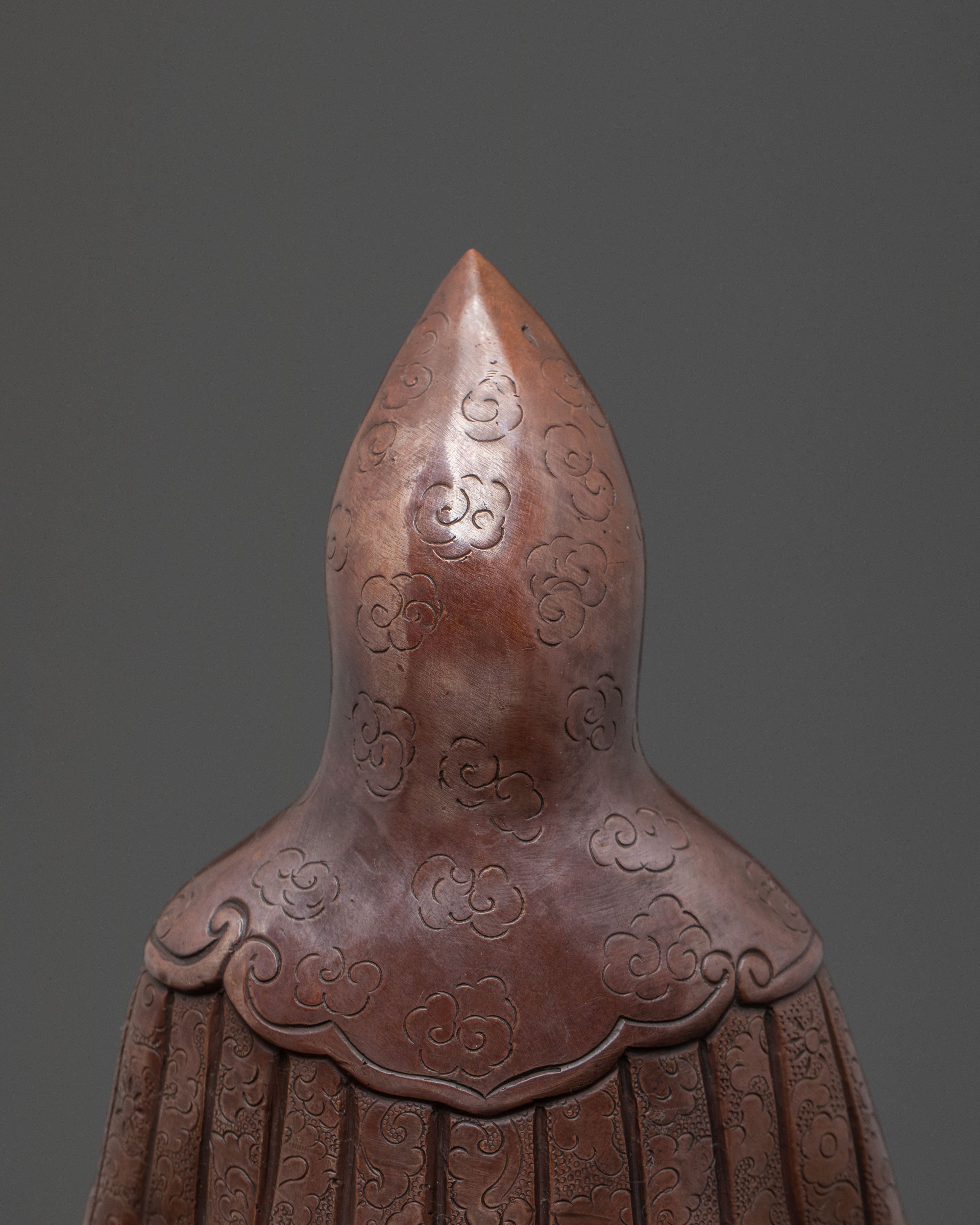 Guru Dewa Chenpo Oxidized Copper Statue for Altars