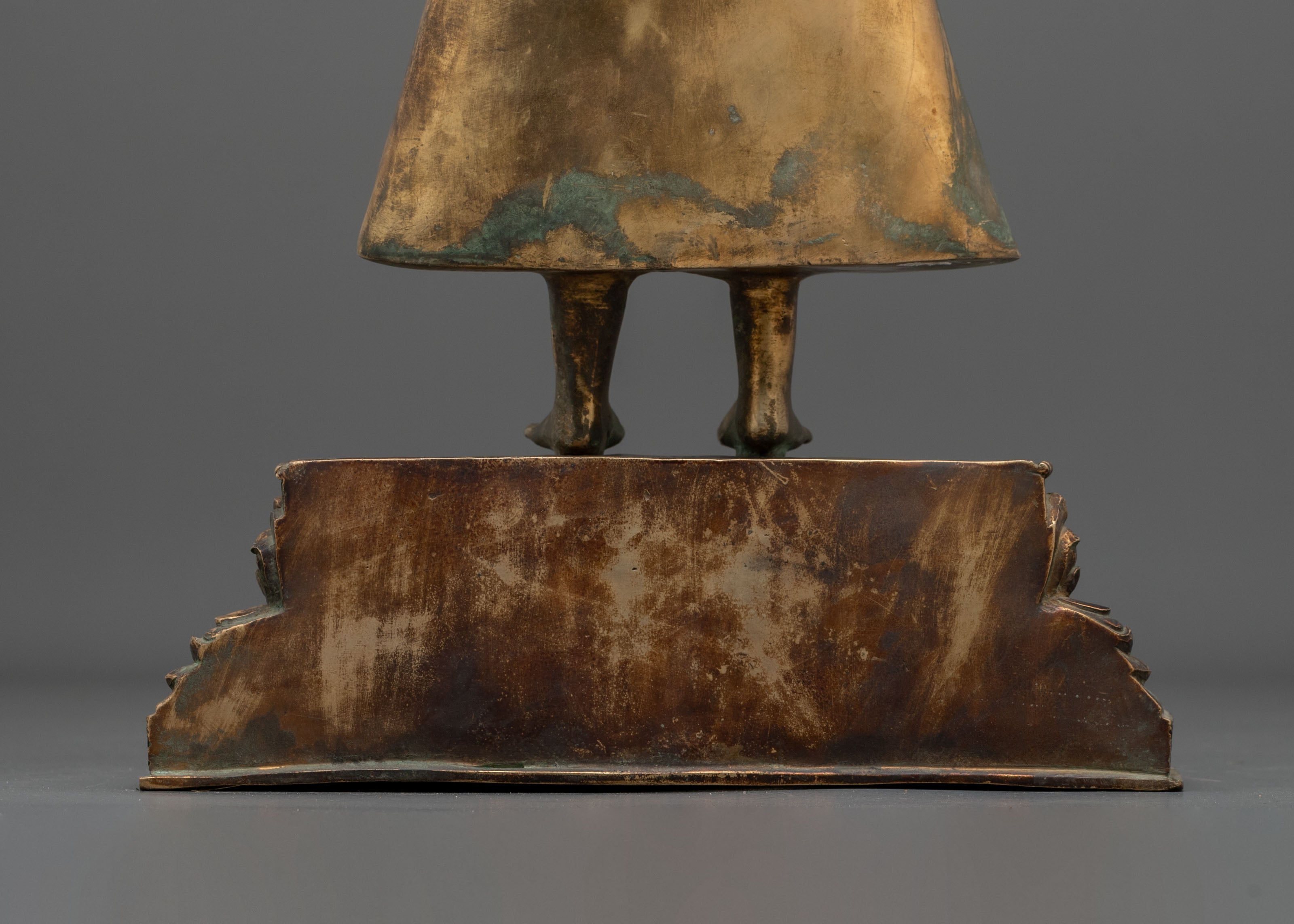Dipankara Buddha Tibetan Statue | Antique Finish Copper Sculpture