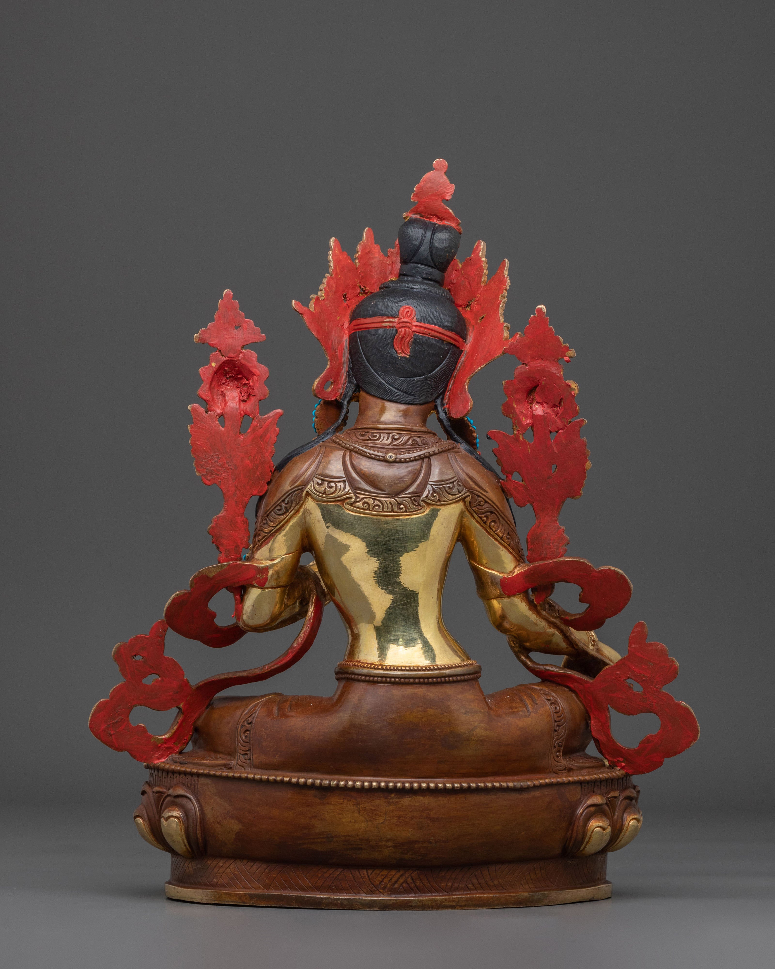 32cm Green Tara Statue | Protector Goddess