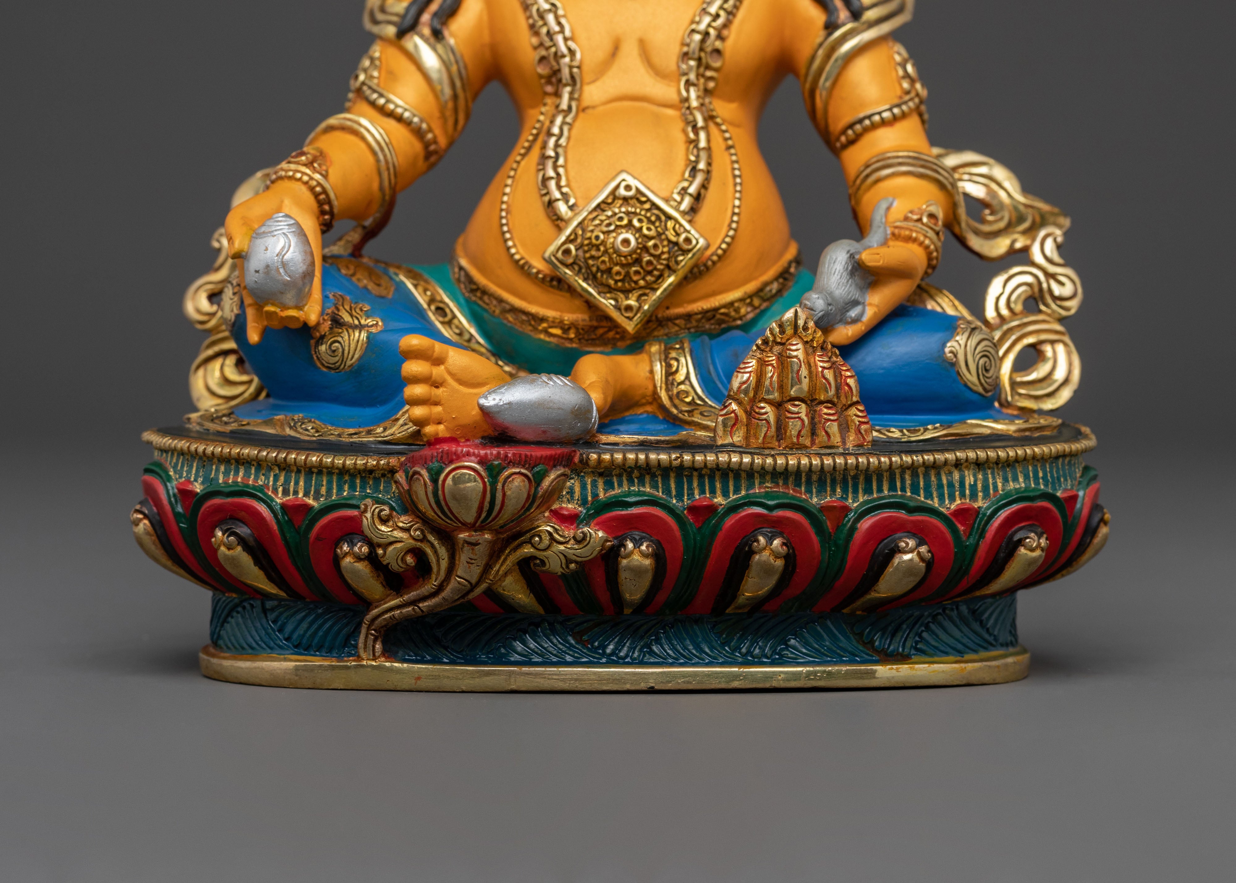 Golden Dzambhala Traditional Statue | Wealth God