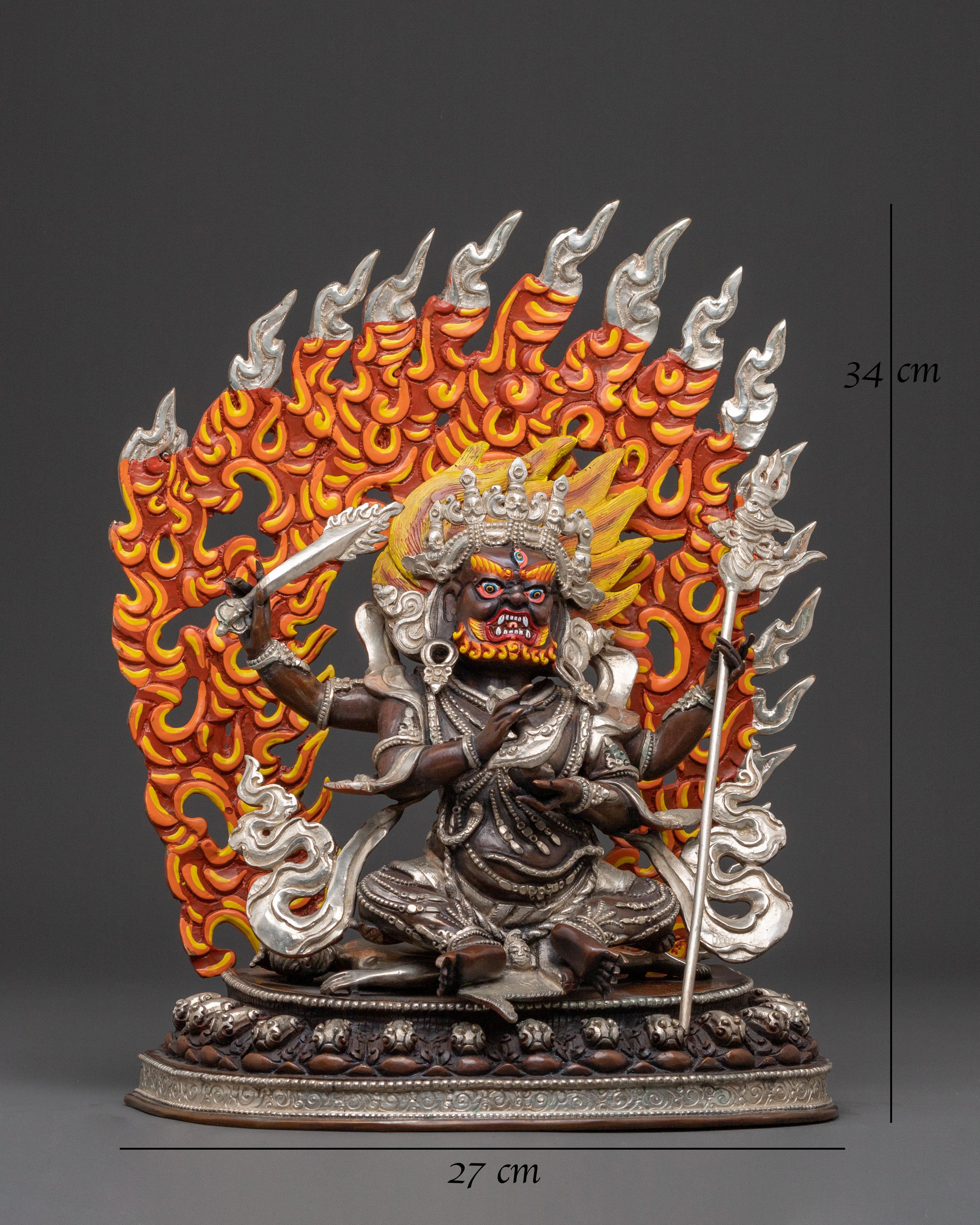 4 Armed Mahakala Statue for Spiritual Spaces