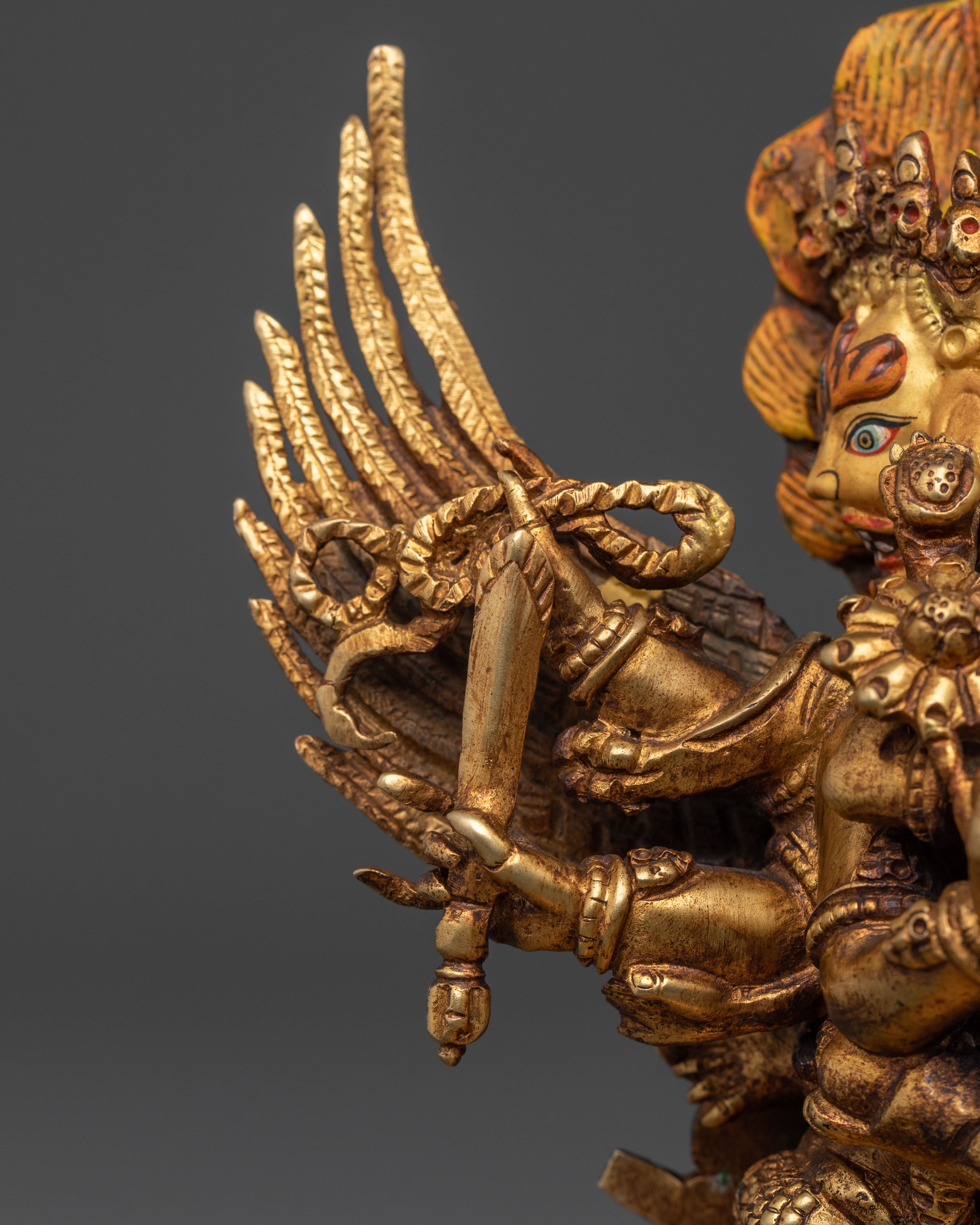 Hayagriva Spiritual Statue | 24K Gold Gilded Icon