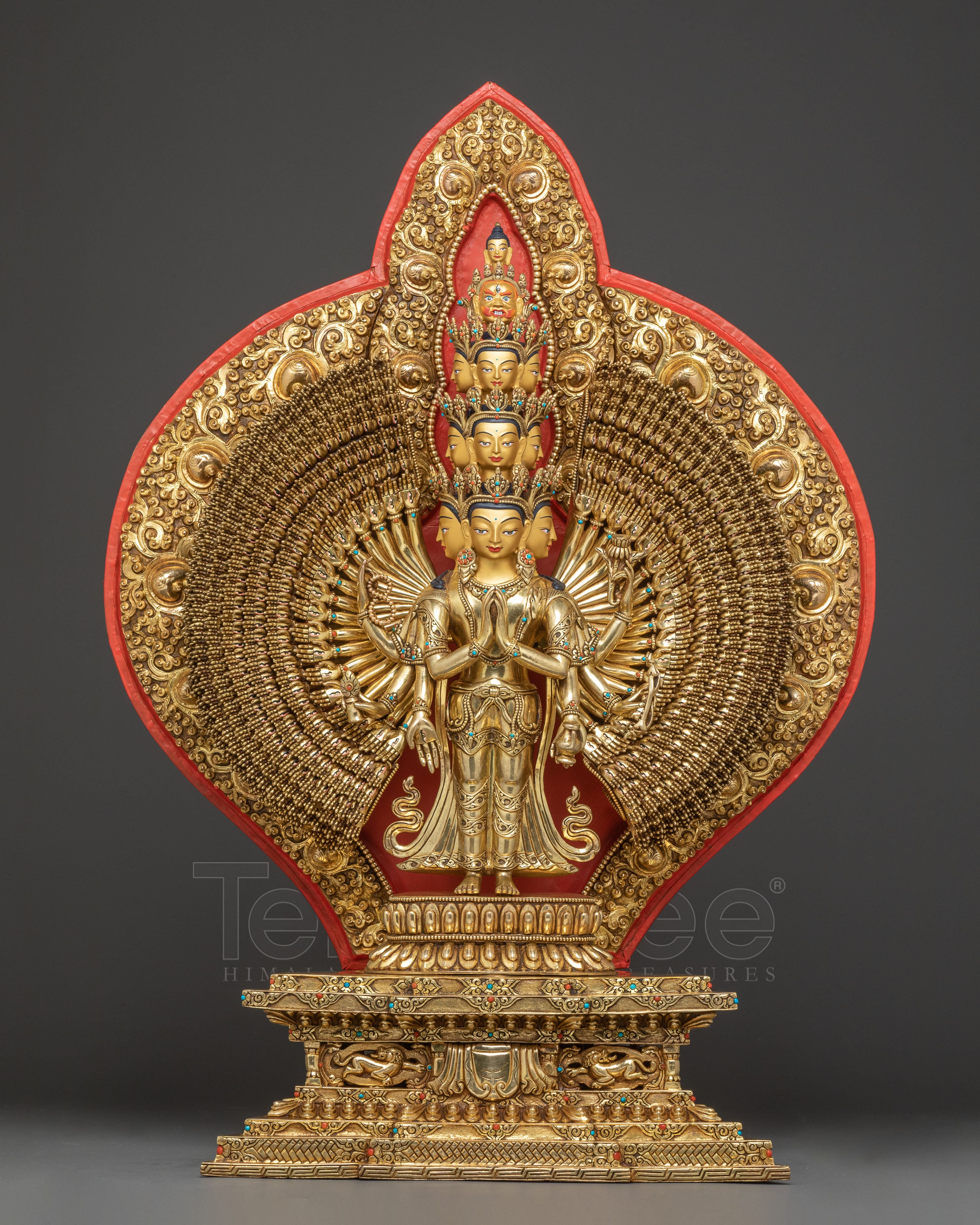 Thousand Armed Chenrezig Copper Sculpture | Compassionate Bodhisattva