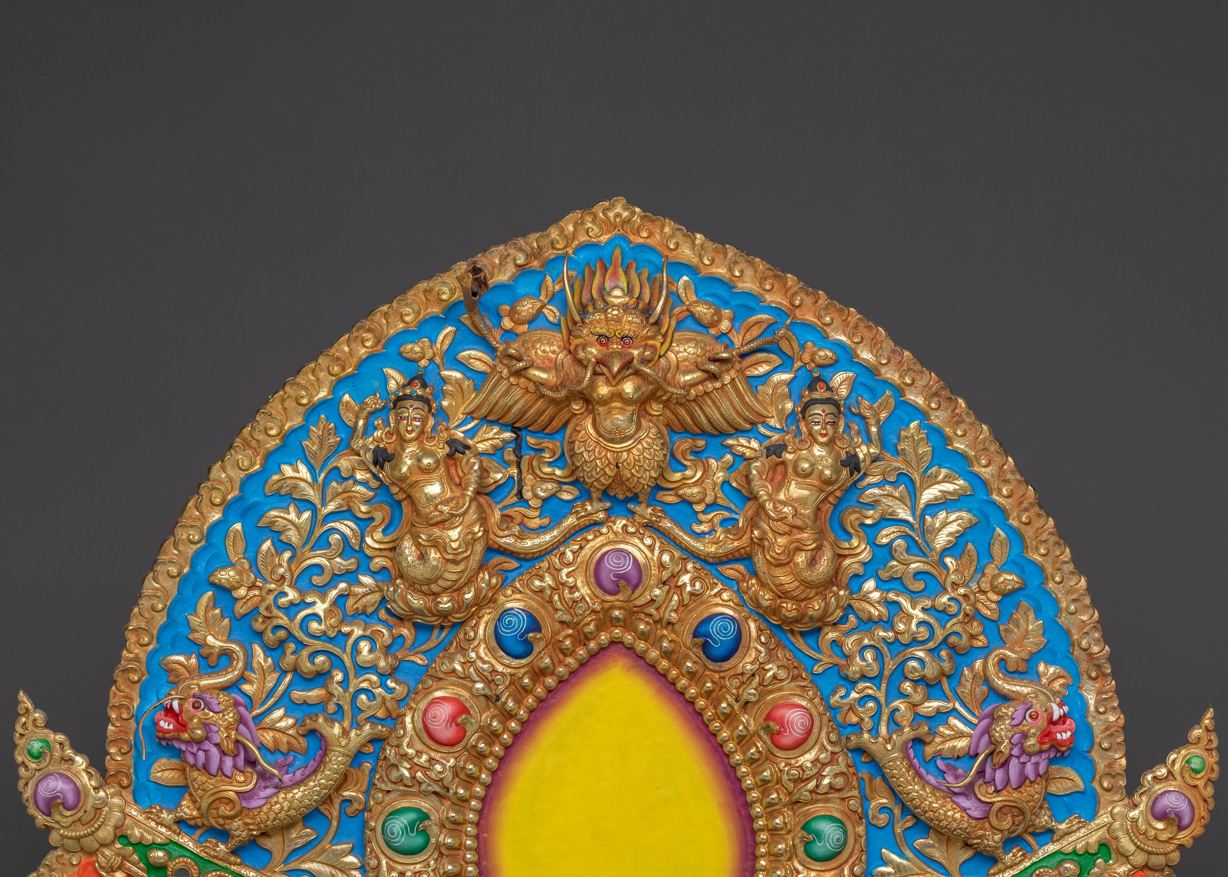 Shakyamuni Buddha Sacred Statue on Throne | Home Decor