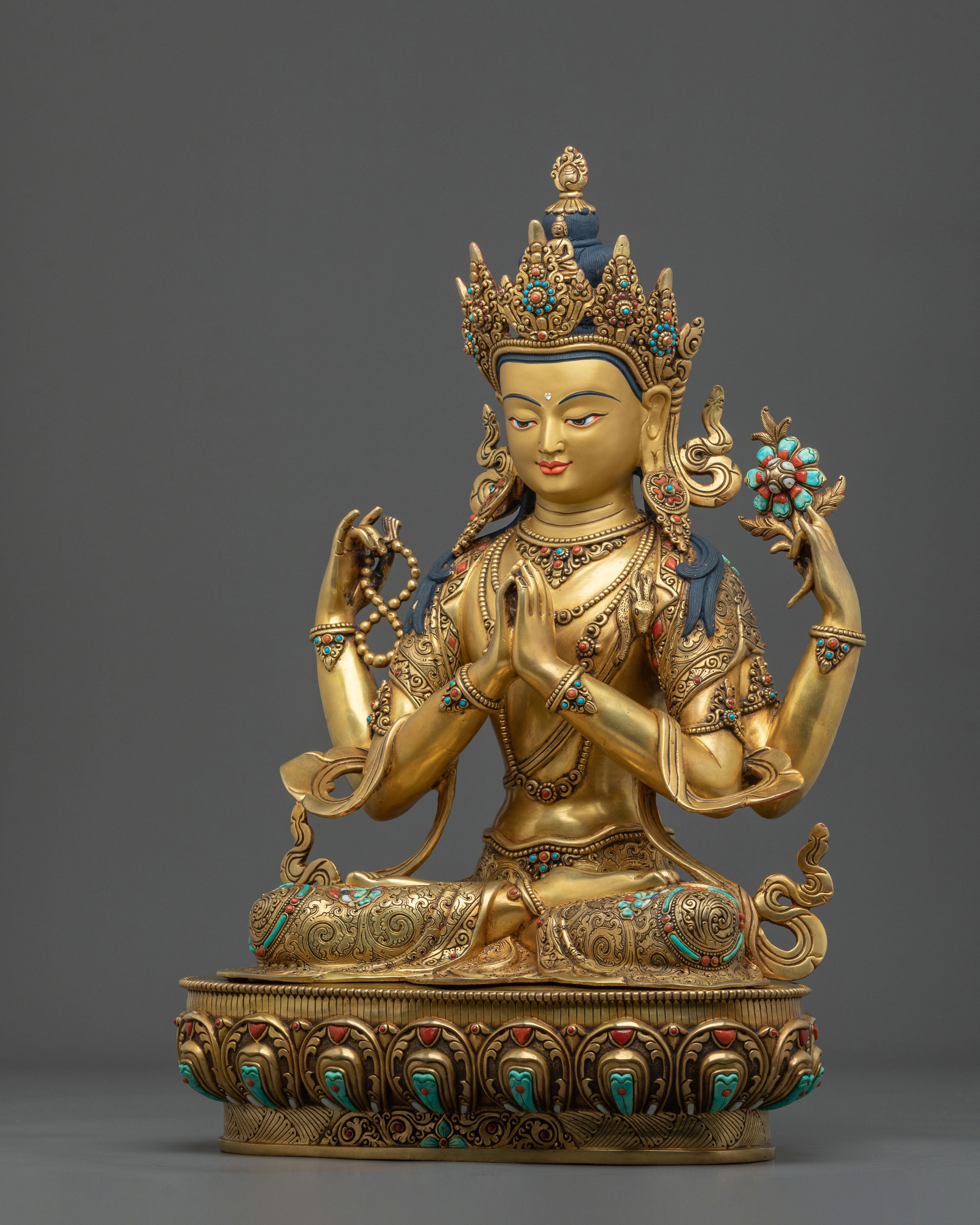 henrezig Statue with 24K Gold Coating