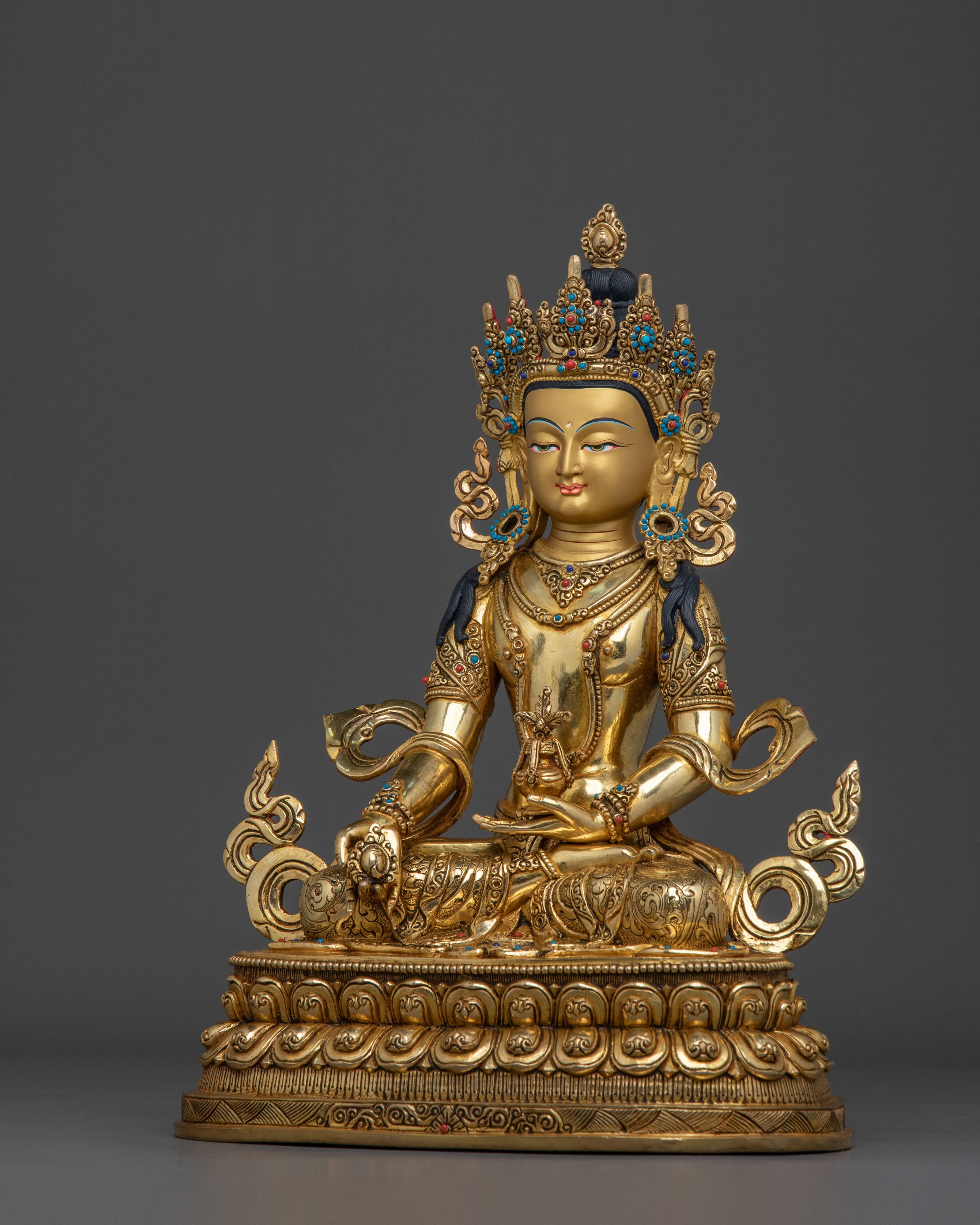 Kshitigarbha Tibetan Sculpture: Bodhisattva of Compassion