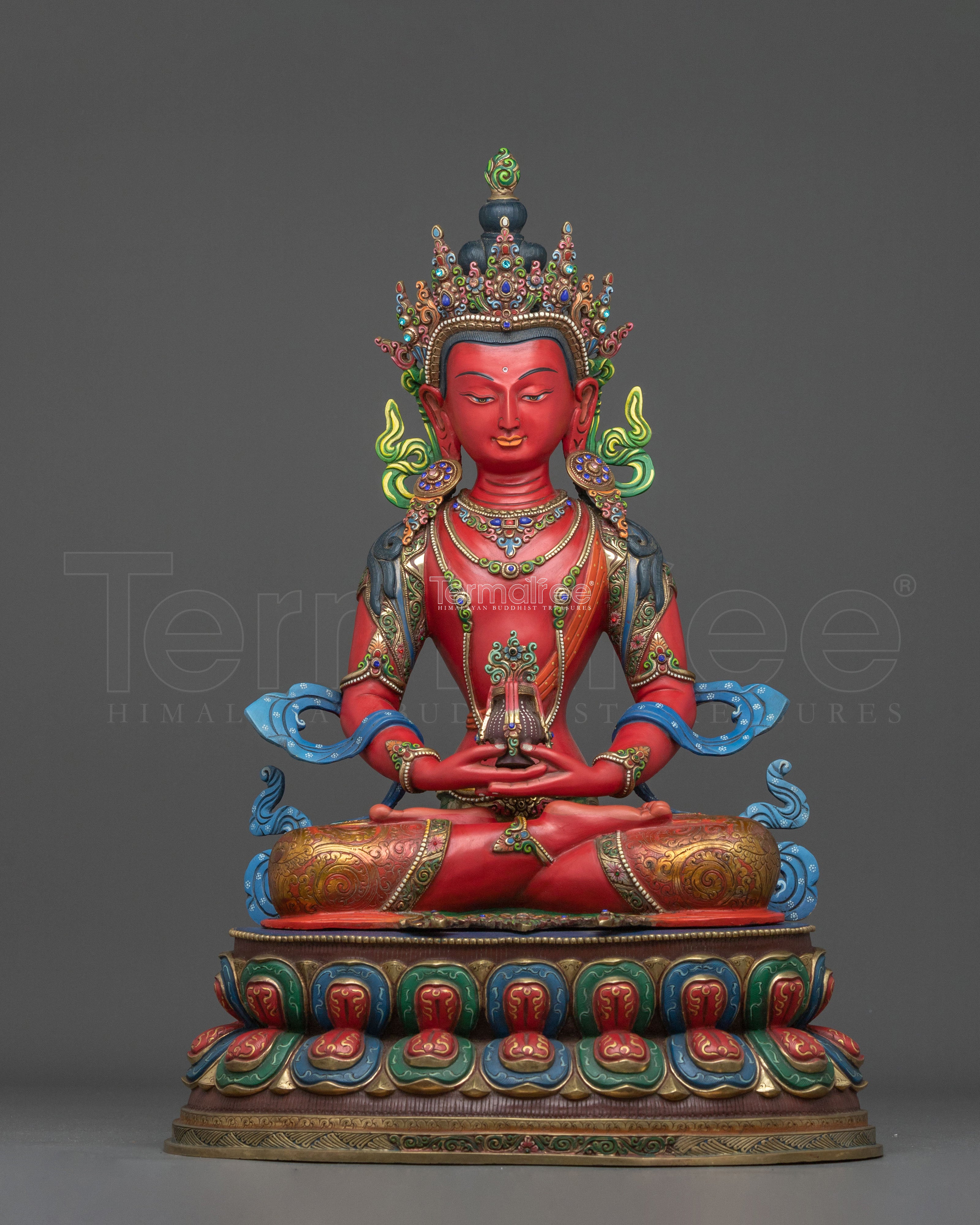 Amitayus Long Life Buddha Handmade Statue | Handmade Spiritual Sculpture