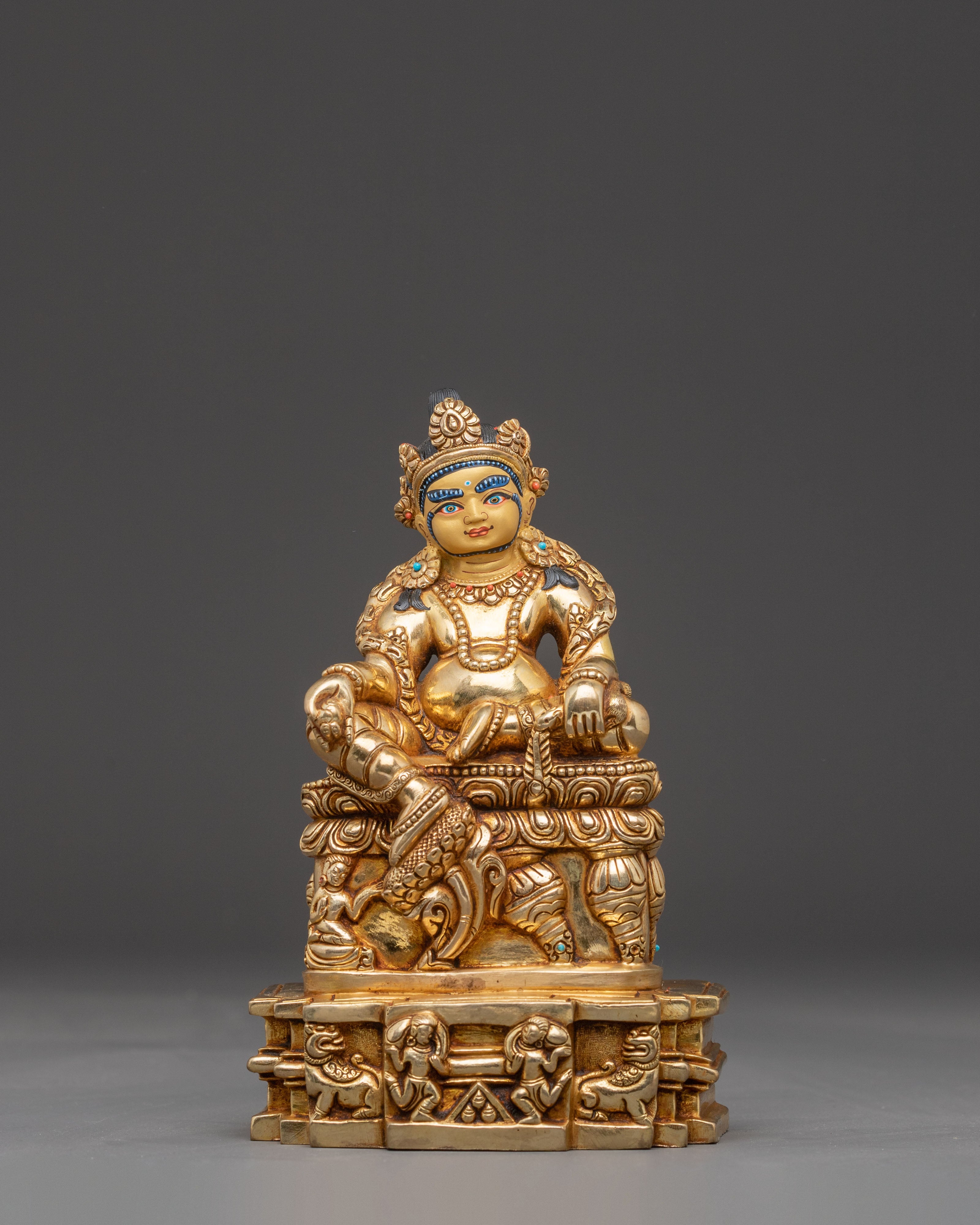 Golden Dzambhala Statue for Spiritual Blessings | God of Wealth