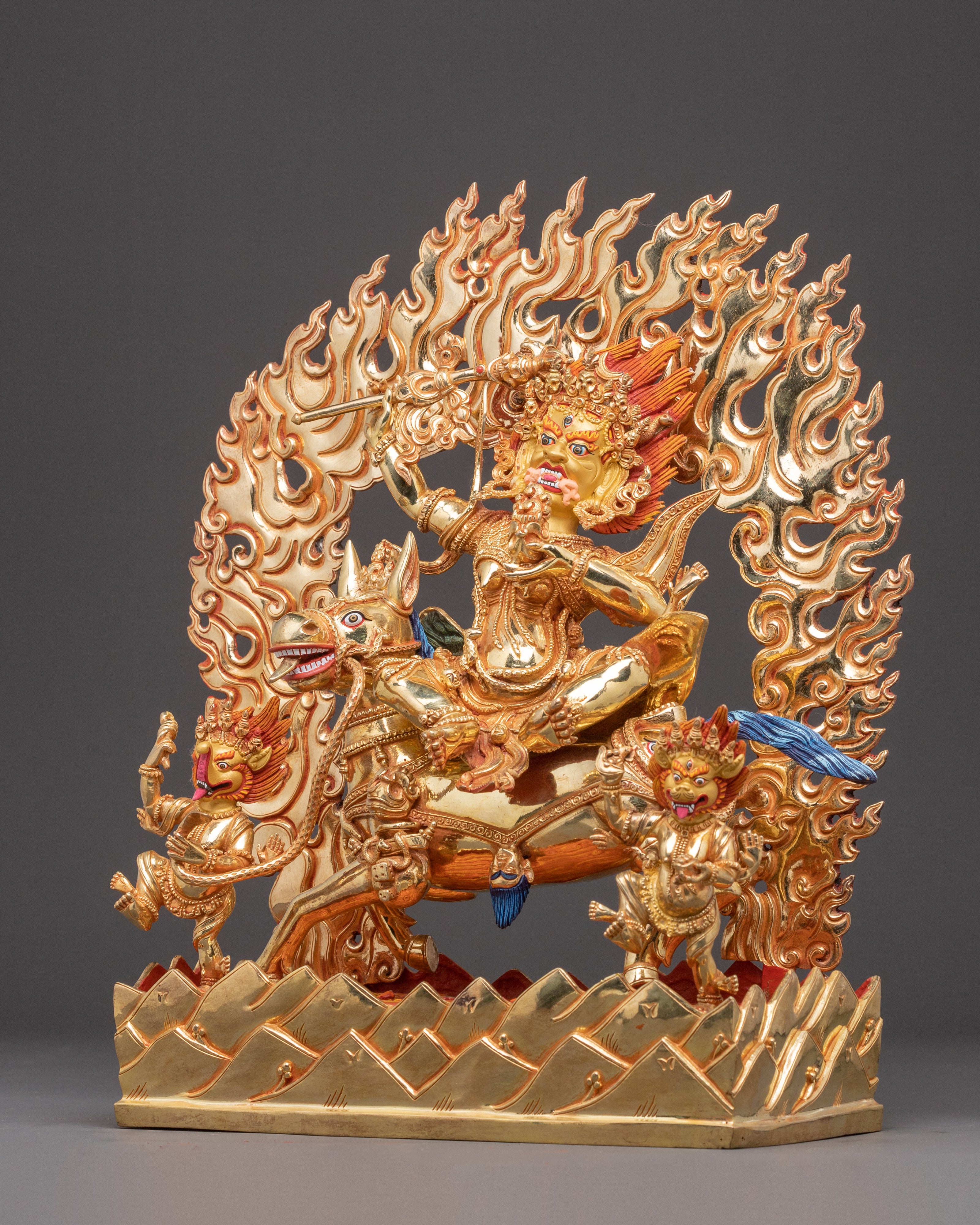 Golden Statue of Palden Lhamo | Fierce Tibetan Protector