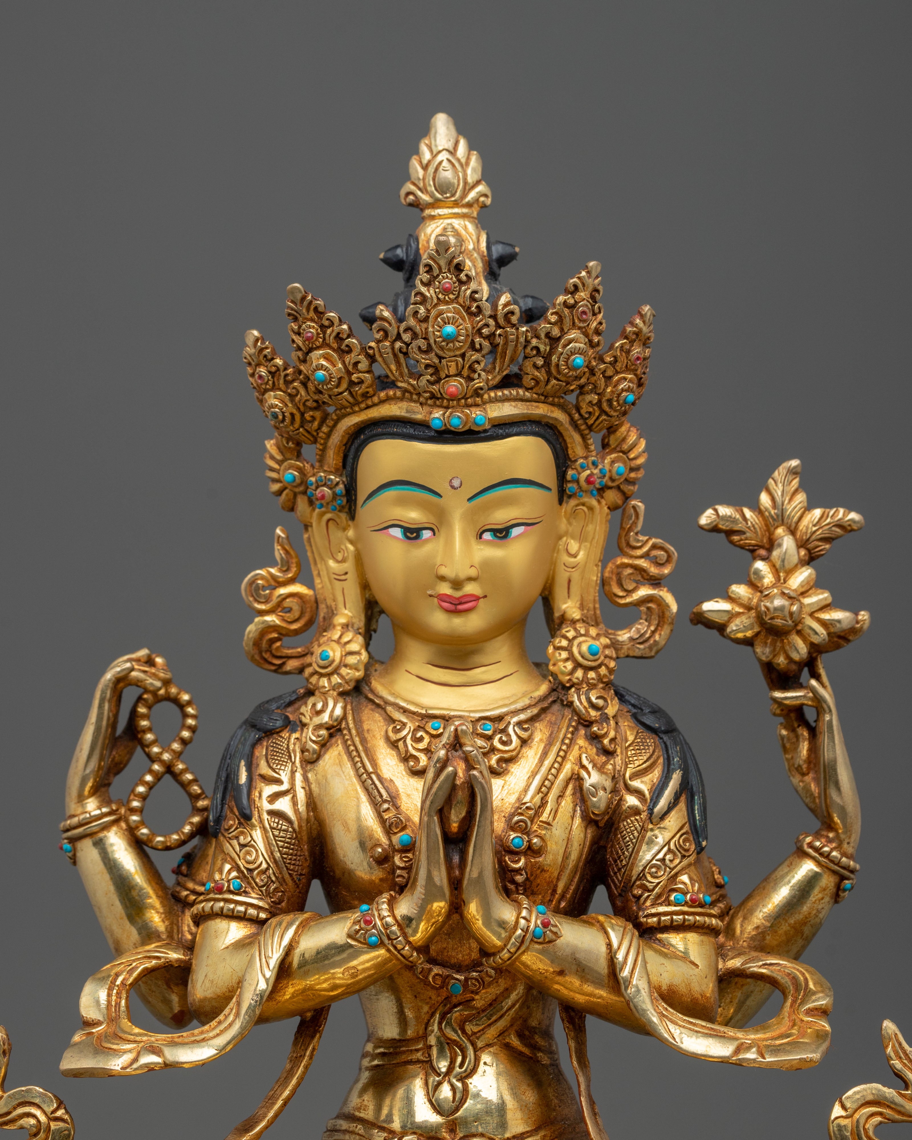 Handmade Chenrezig Sculpture | Home Decor