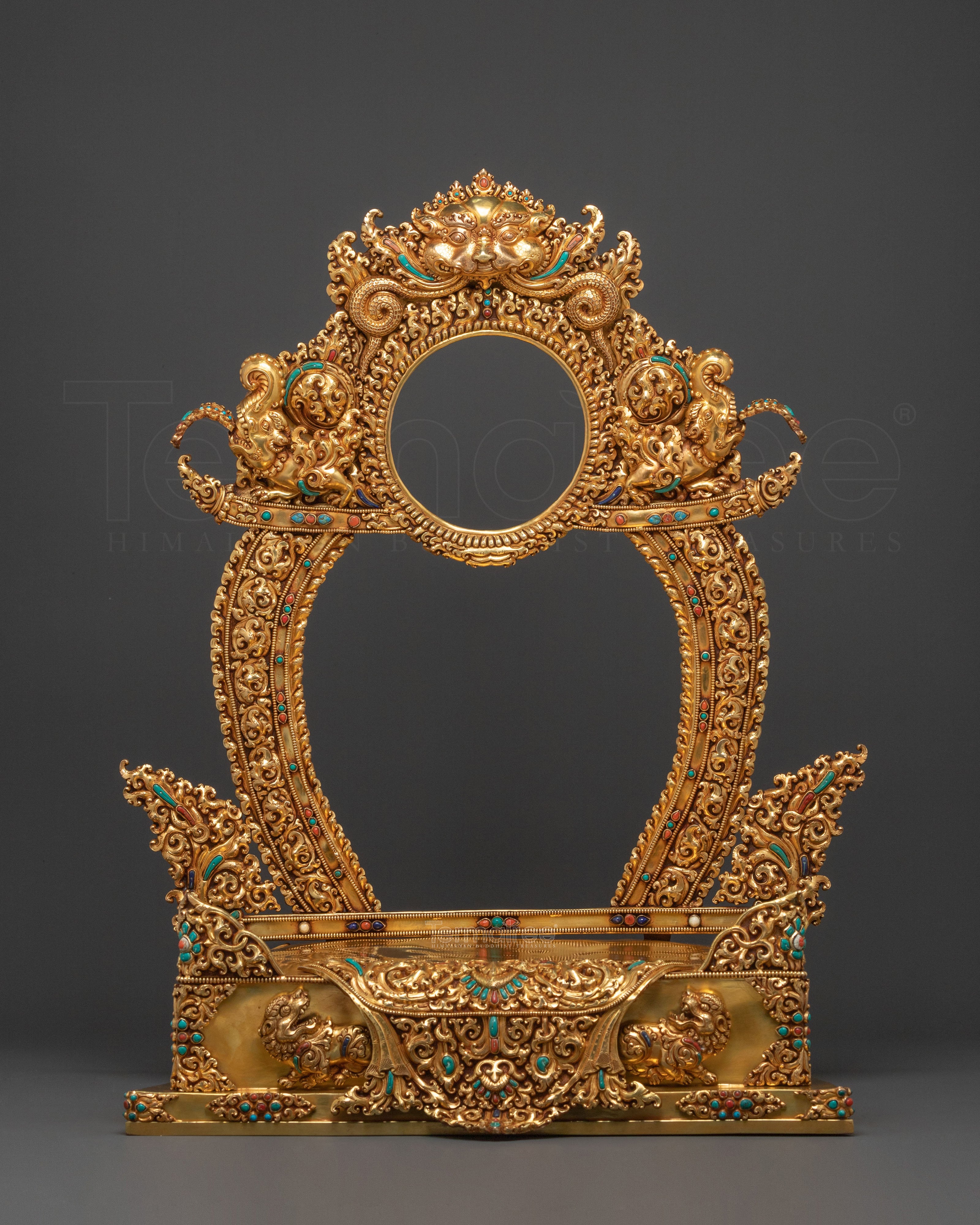Exquisite 24K Gold Gilded Tibetan Throne