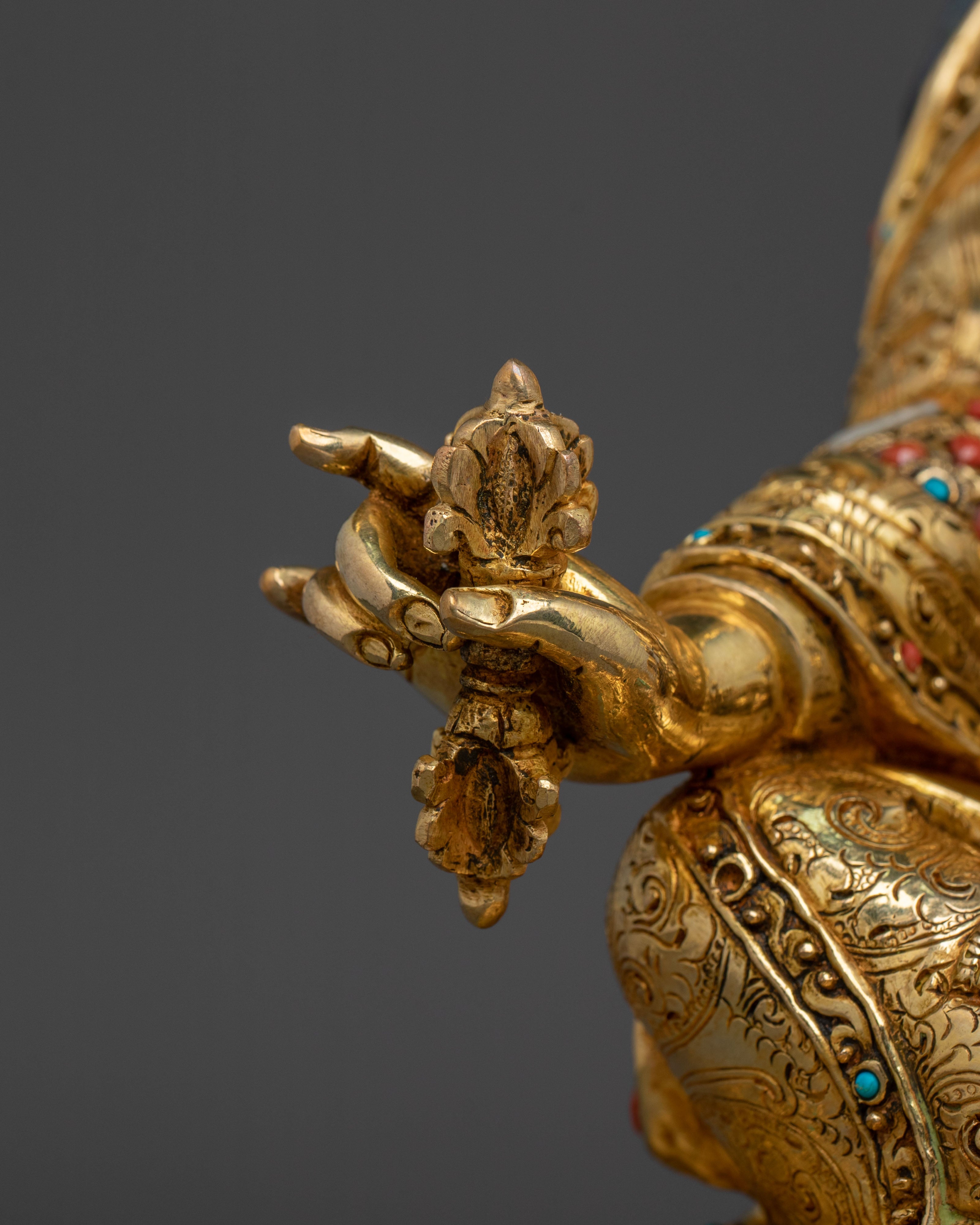 Traditional Handmade Tibetan Guru Rinpoche Statue