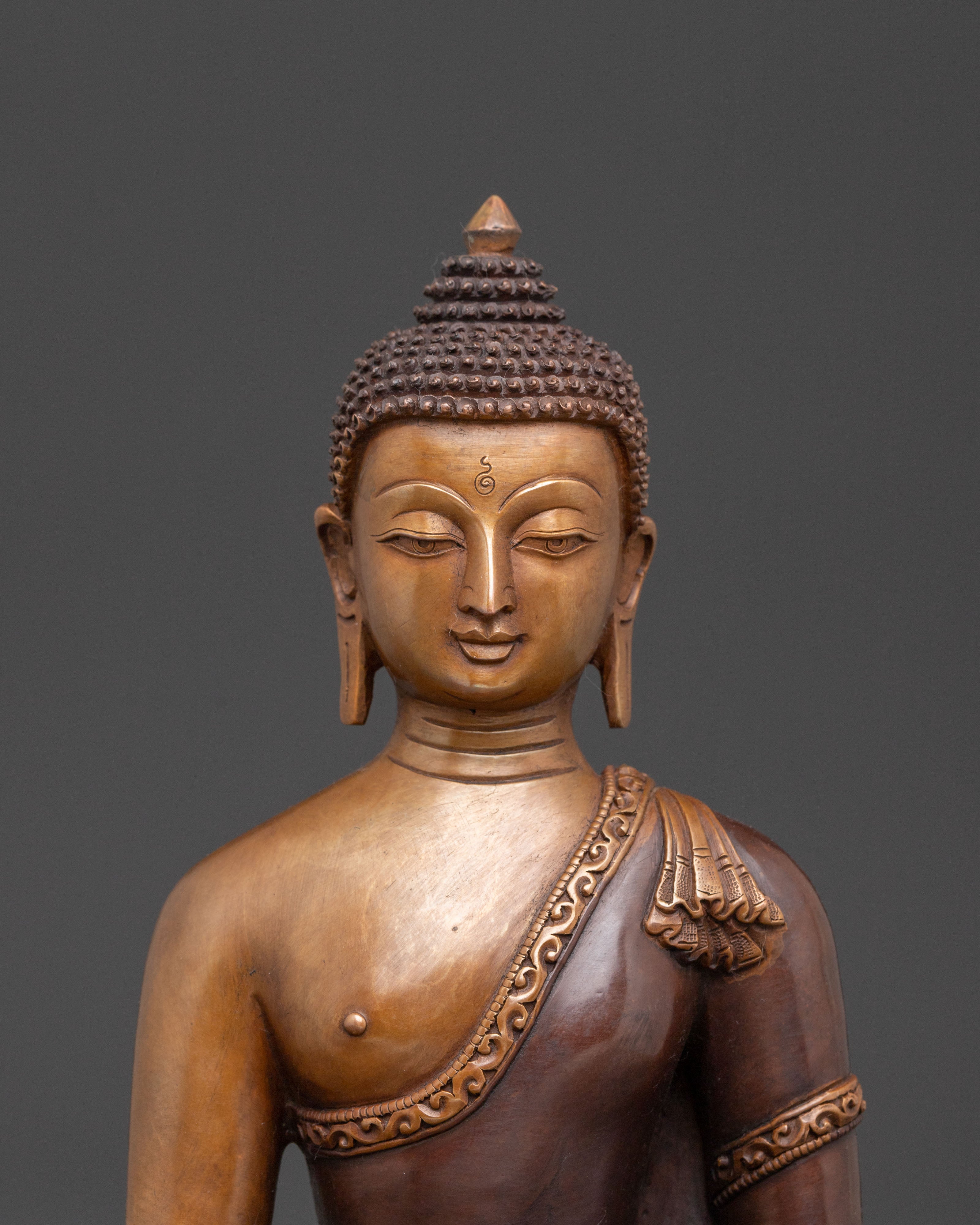 Sacred Shakyamuni Buddha Meditation Statue | Oxidized Copper Statue