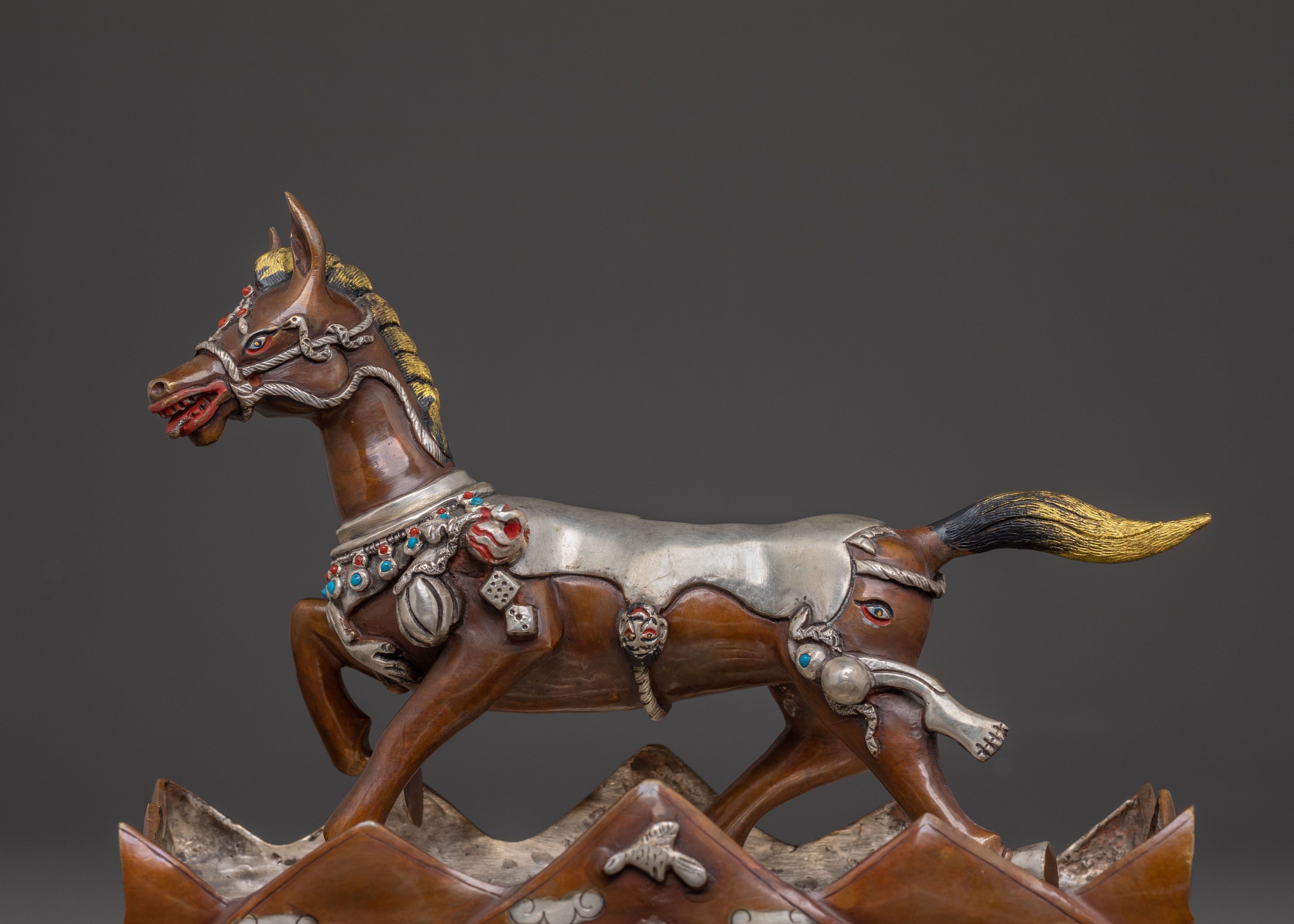 Palden Lhamo Sacred Copper Statue | Buddhist Guardian Sculpture