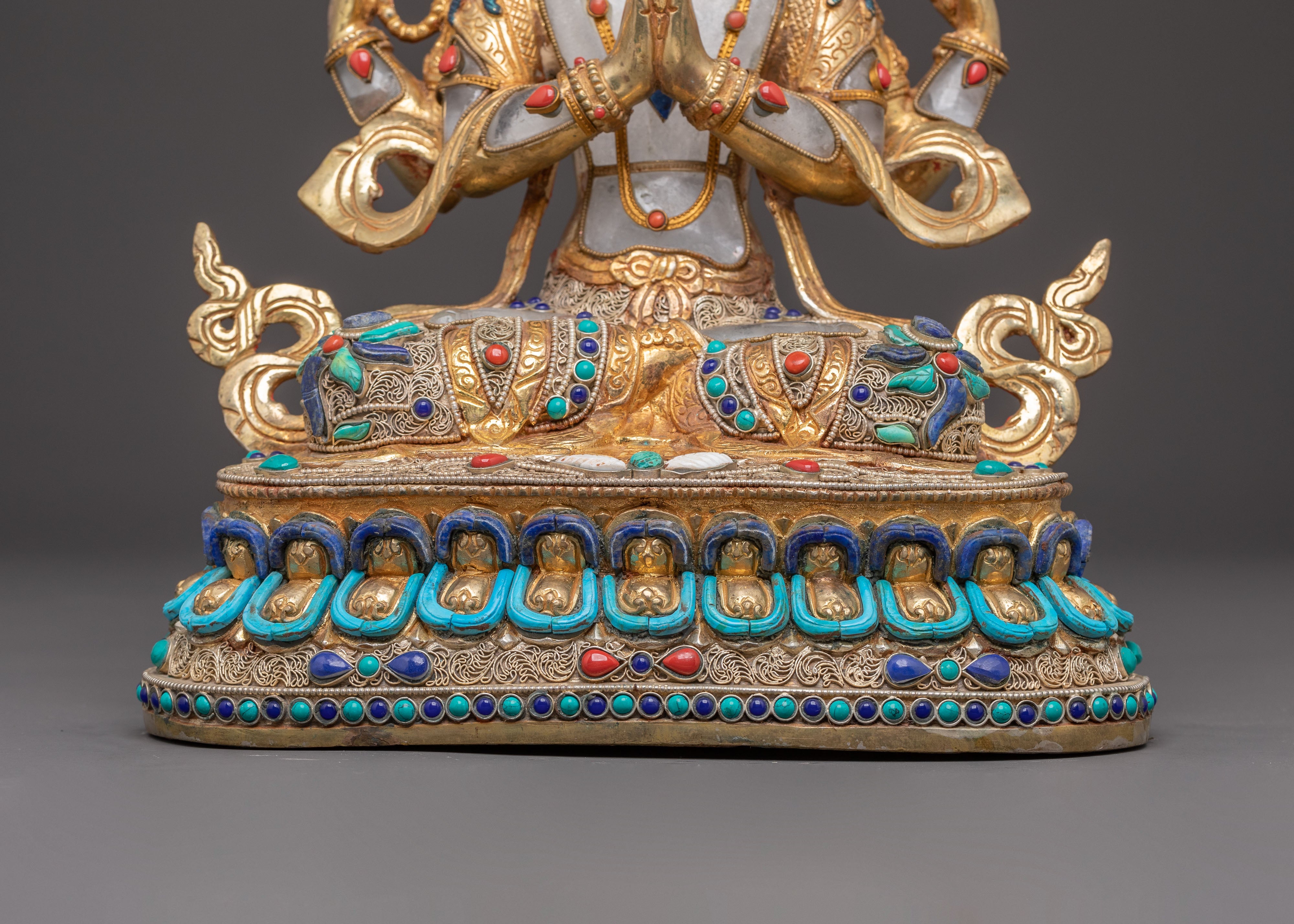 Handmade Chenrezig Statue, Lord of Mercy | Tibetan Buddhist Icon