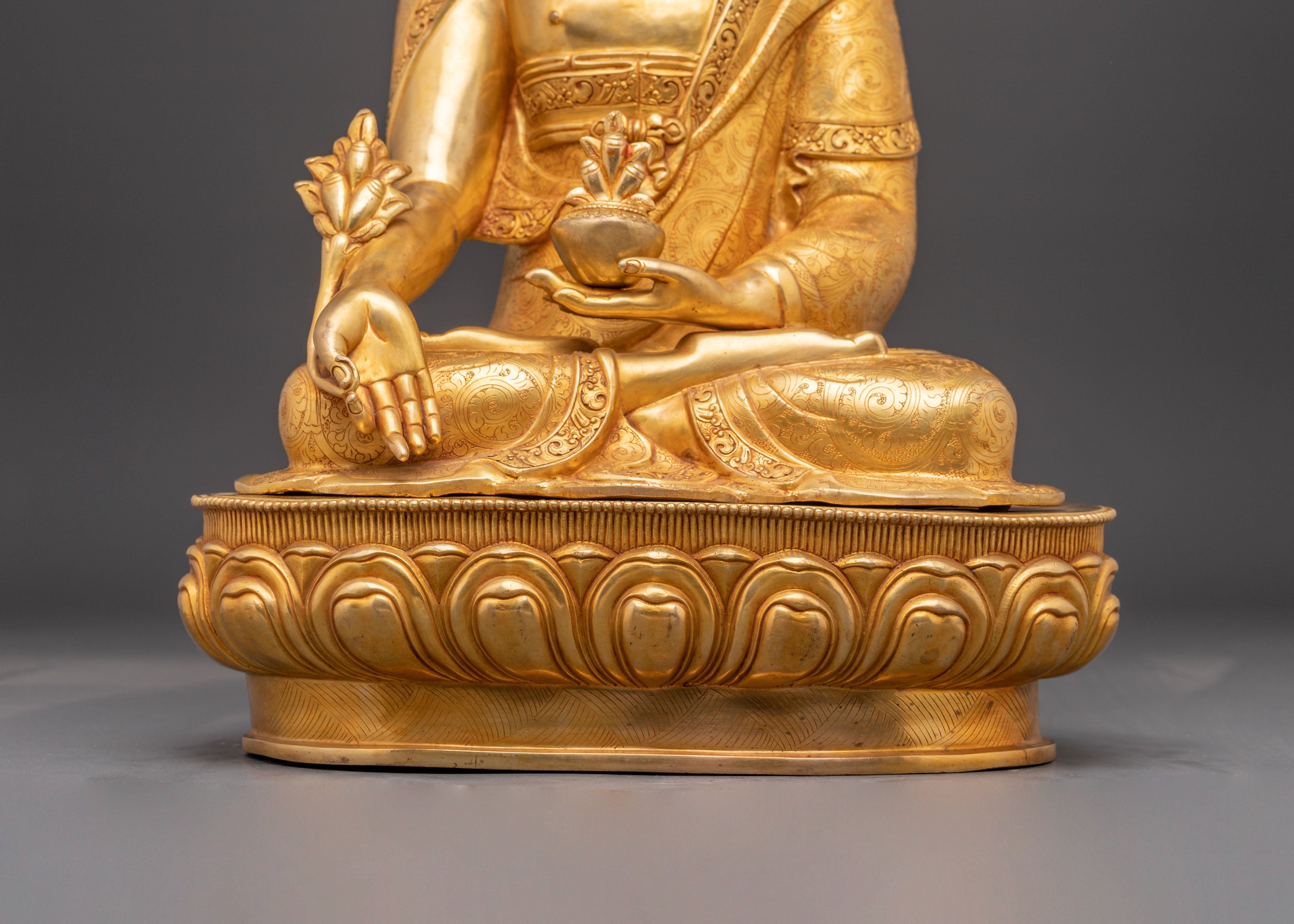 Handmade Sculpture of Medicine Buddha | Healing Deity