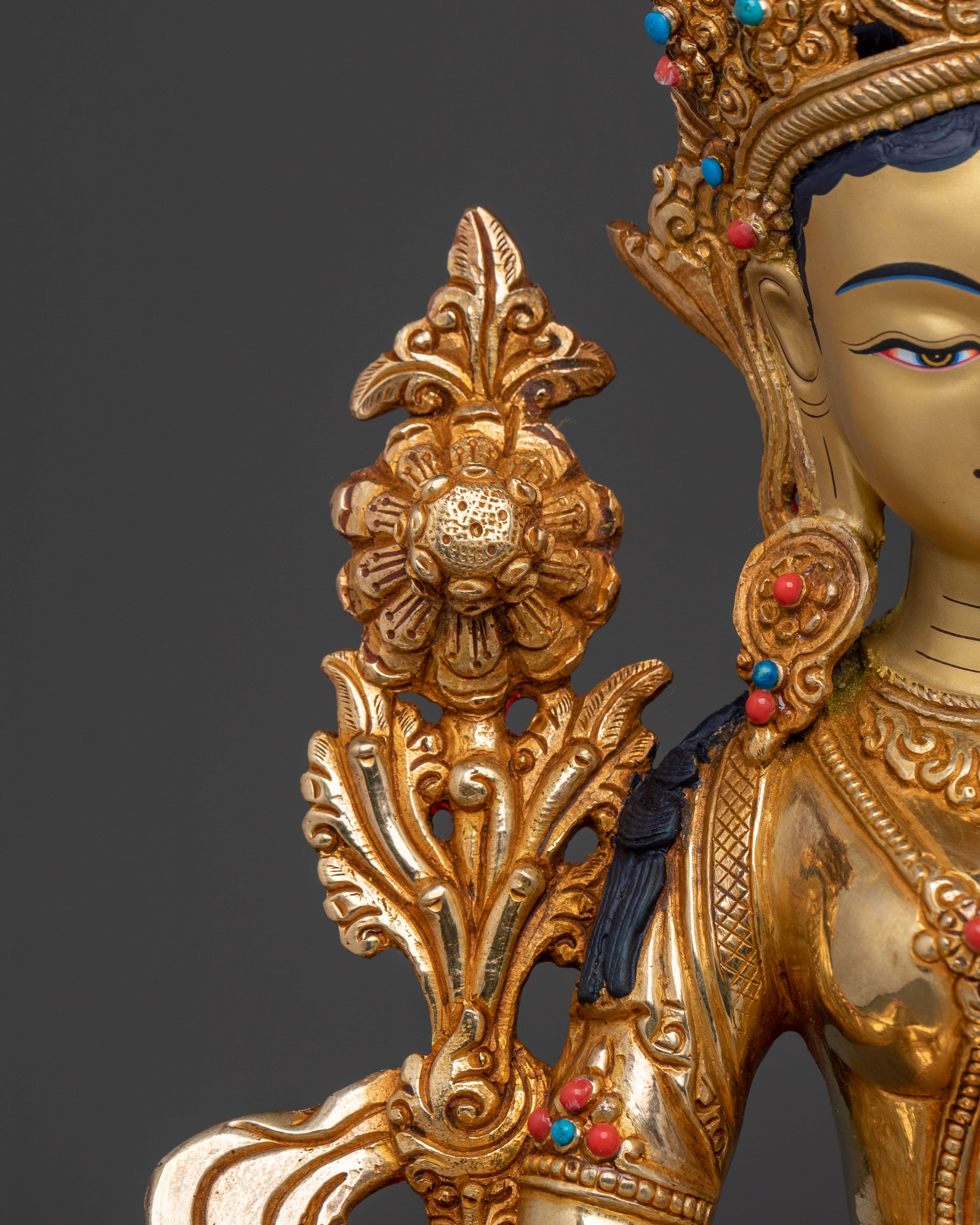 Protector Green Tara Sculpture: Home Decor