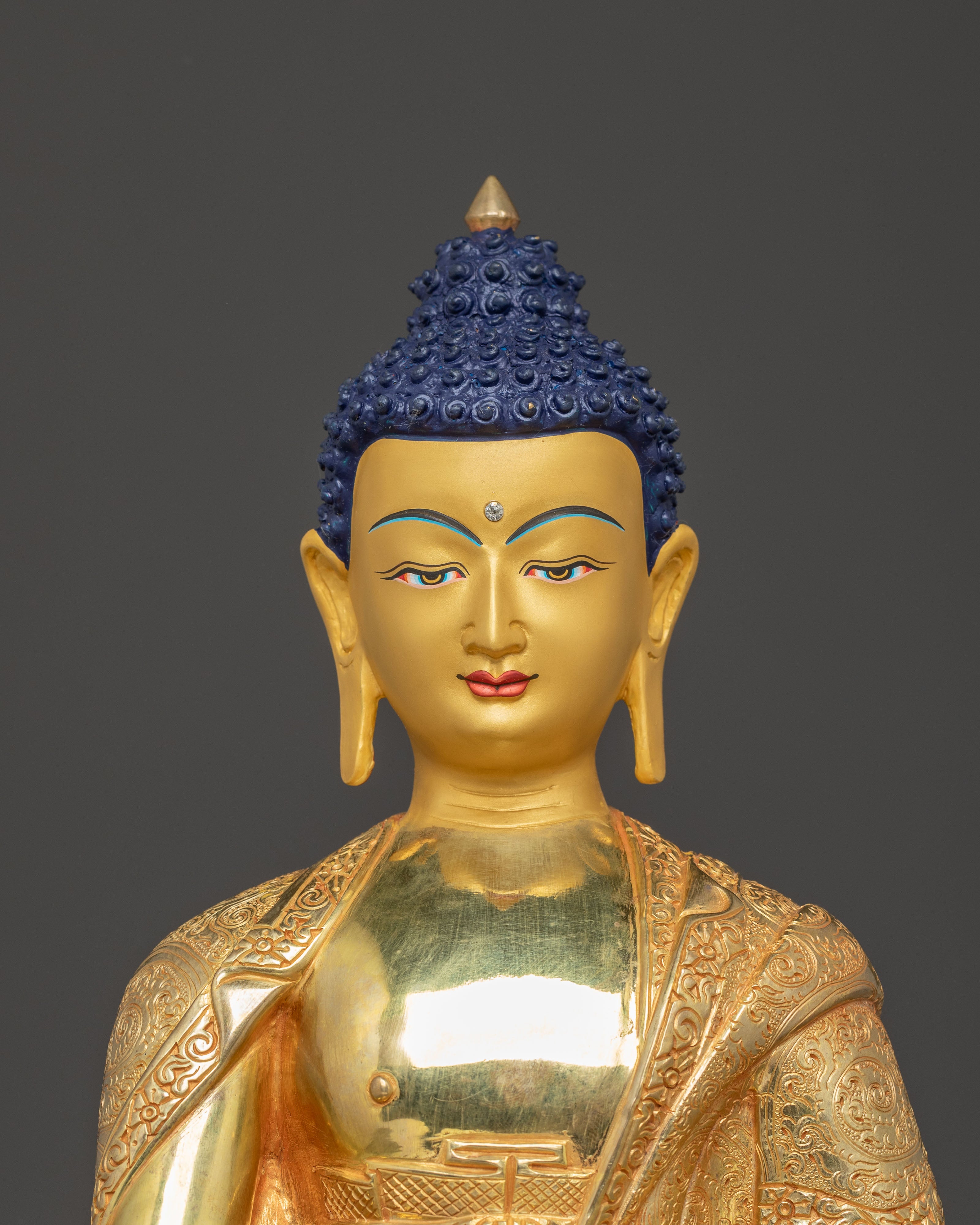 Buddha Dharma Sangha Golden Statue Set