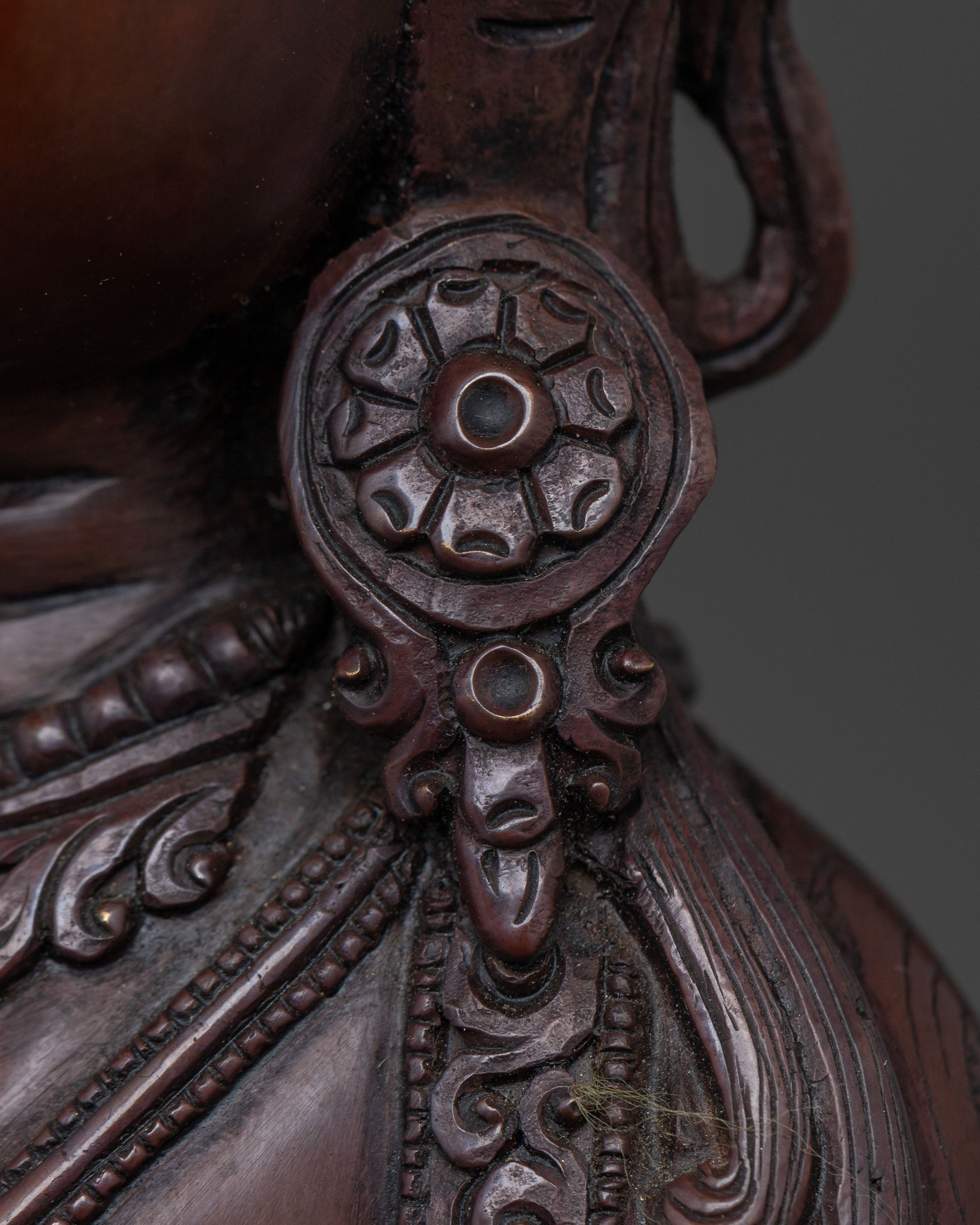 Amitayus: Handcrafted Oxidized Copper Blessing Statue