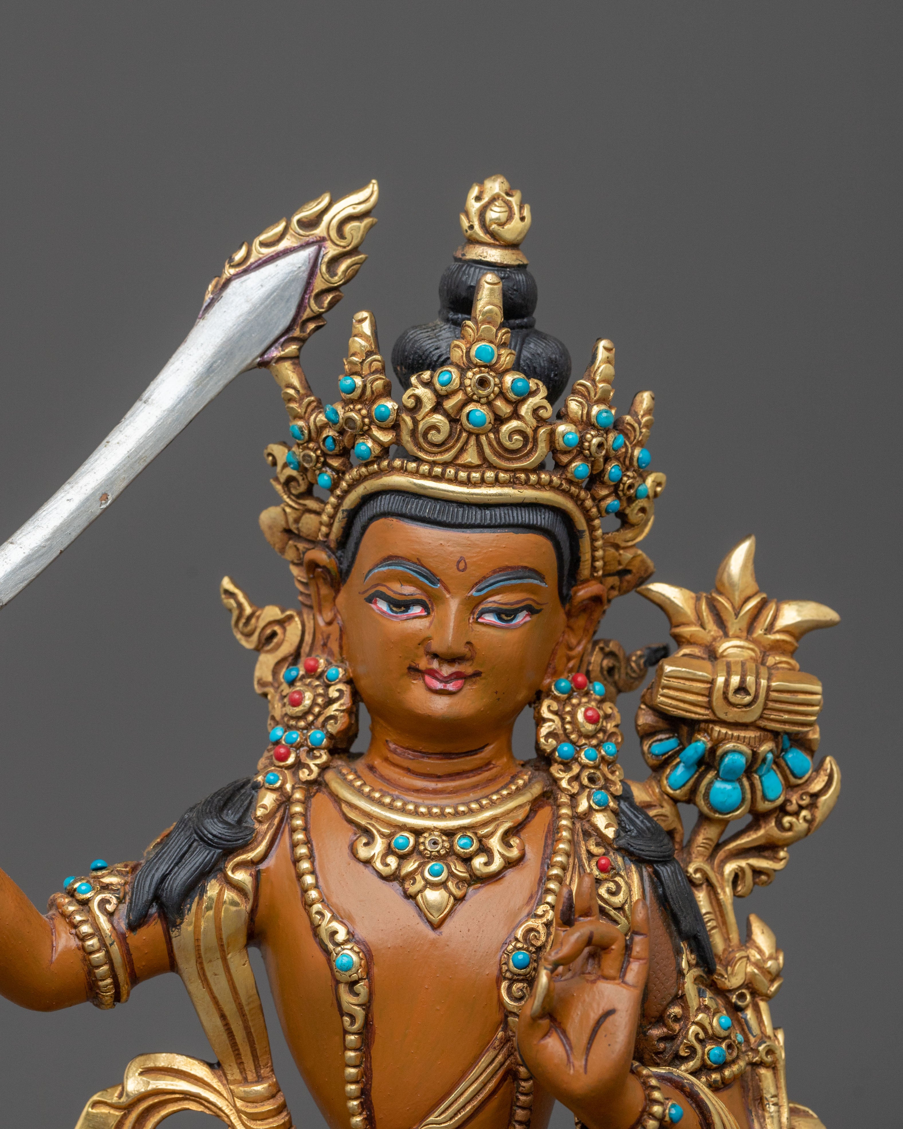 Enlightened Manjushri Bodhisattva Statue | Buddhist Shrine