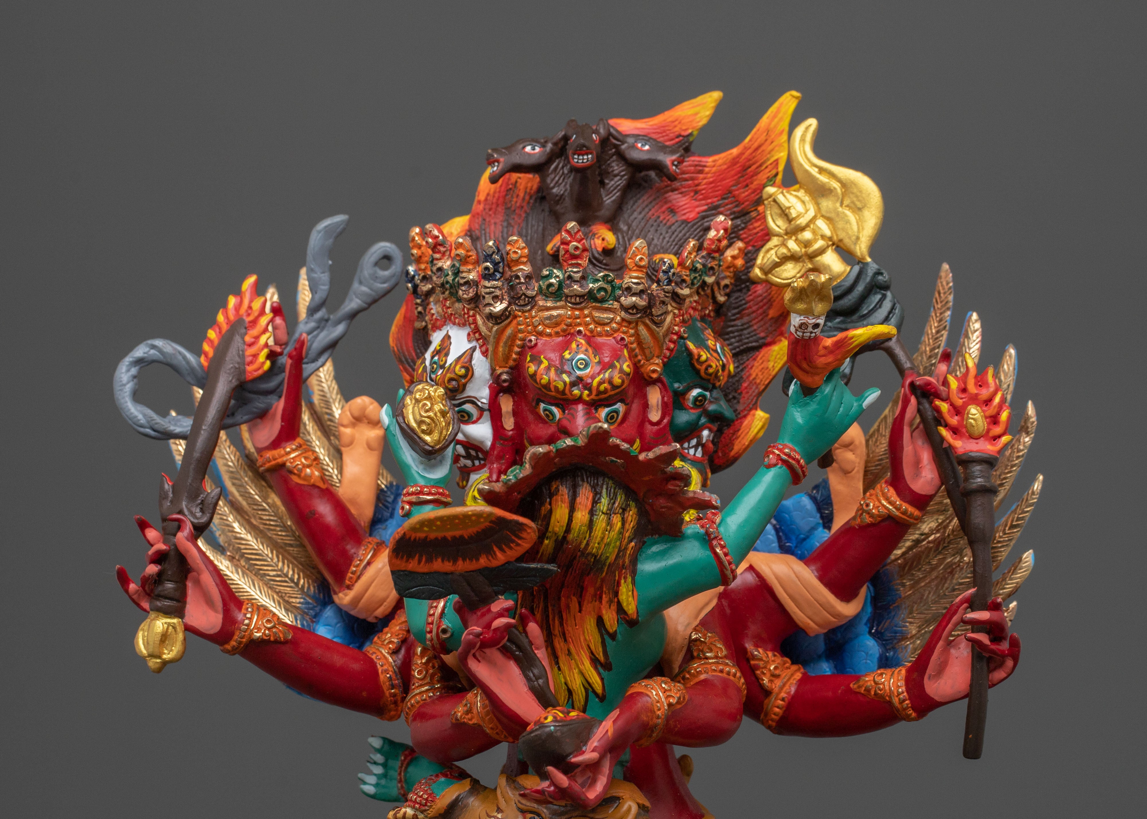 Handcrafted Heyagriva Sculpture | Wrathful Deity of Protection