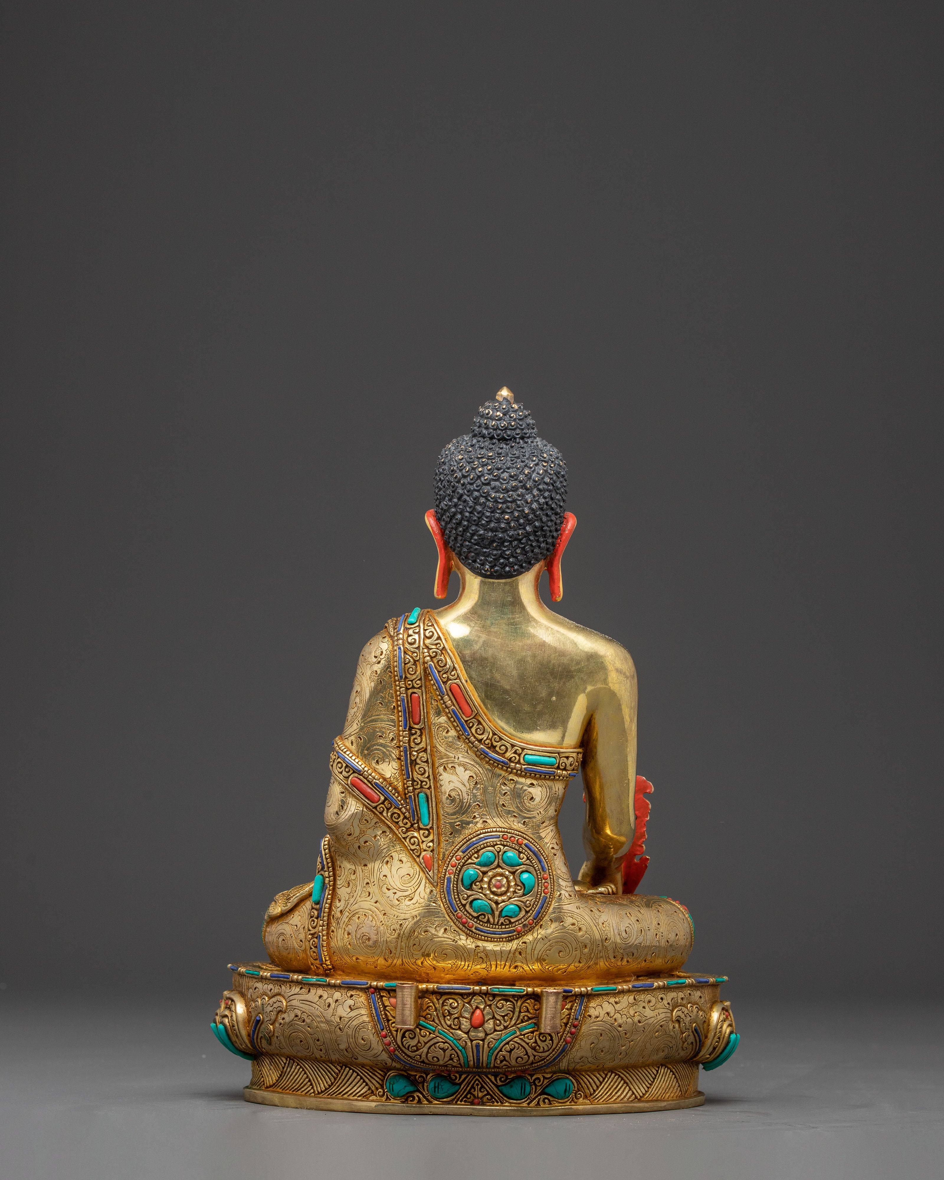 The Buddhist Healing Statue of Medicine Buddha | Nepali Handmade Icon