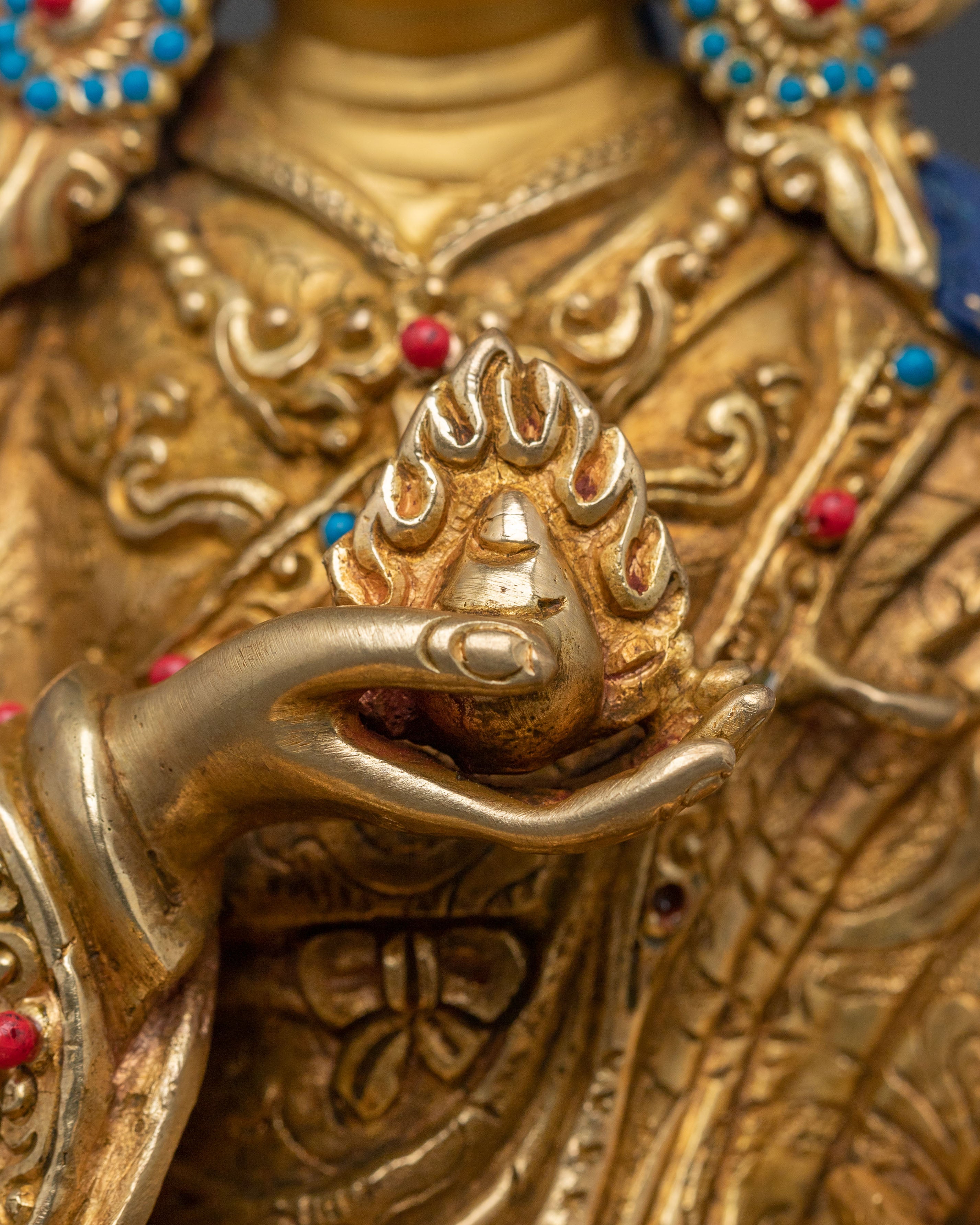 Guru Norla Buddhist Figurine with 24K Gold Gilding