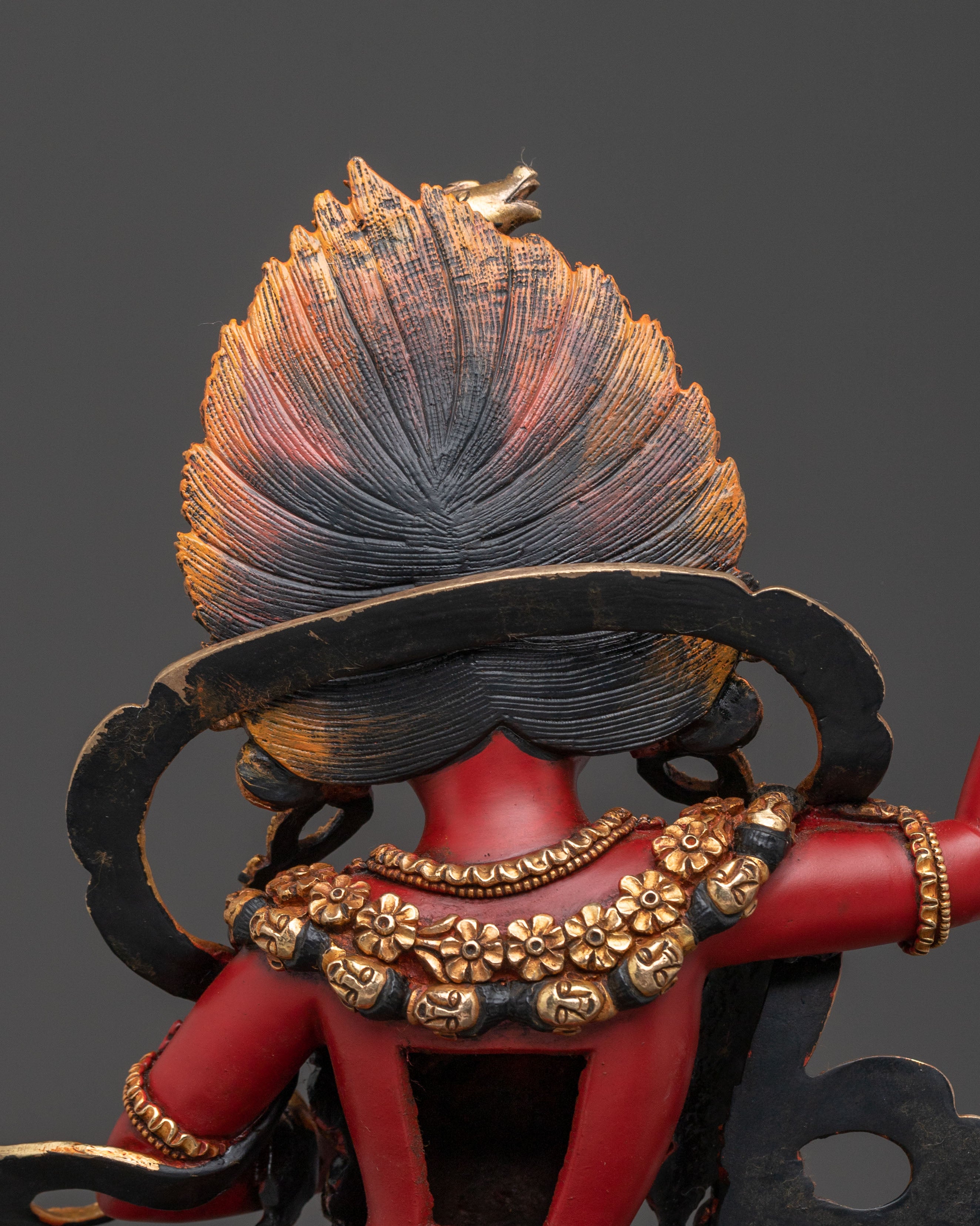 Buddhist Deity Dorje Phagmo Statue | Radiant 24K Gold Gilded Statue