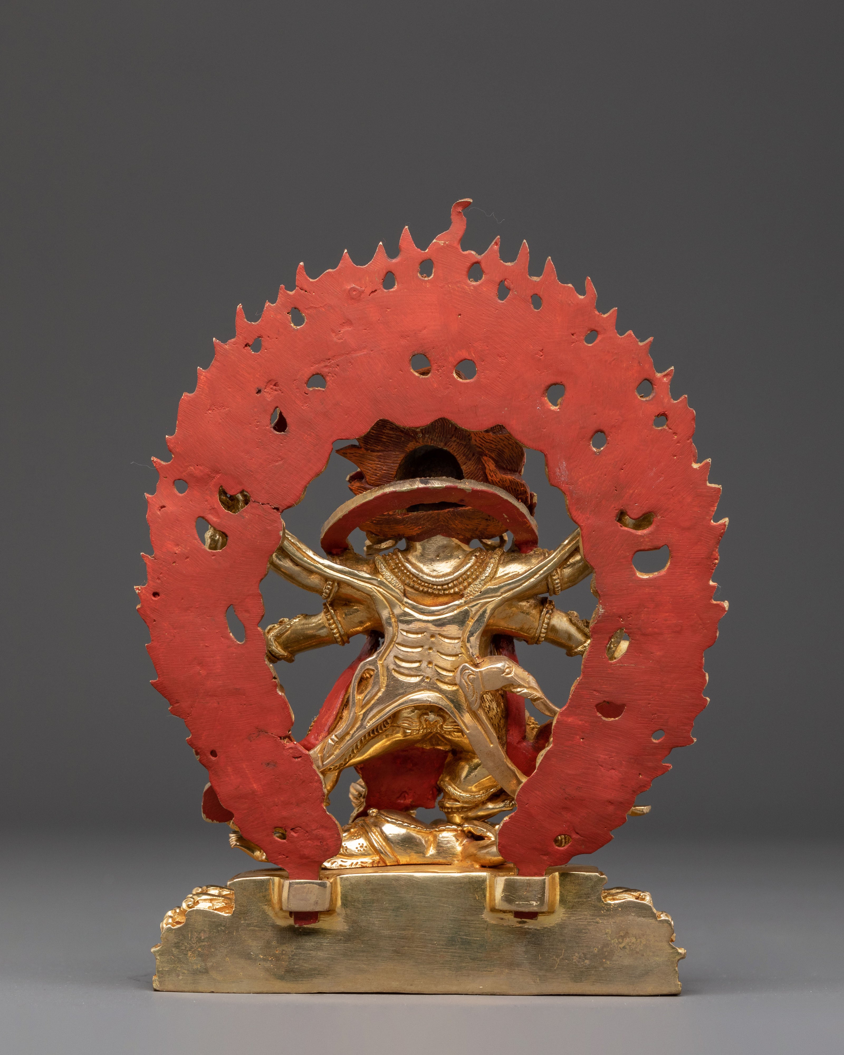 Golden Statue of Six-Armed Mahakala | Dharma Guardian