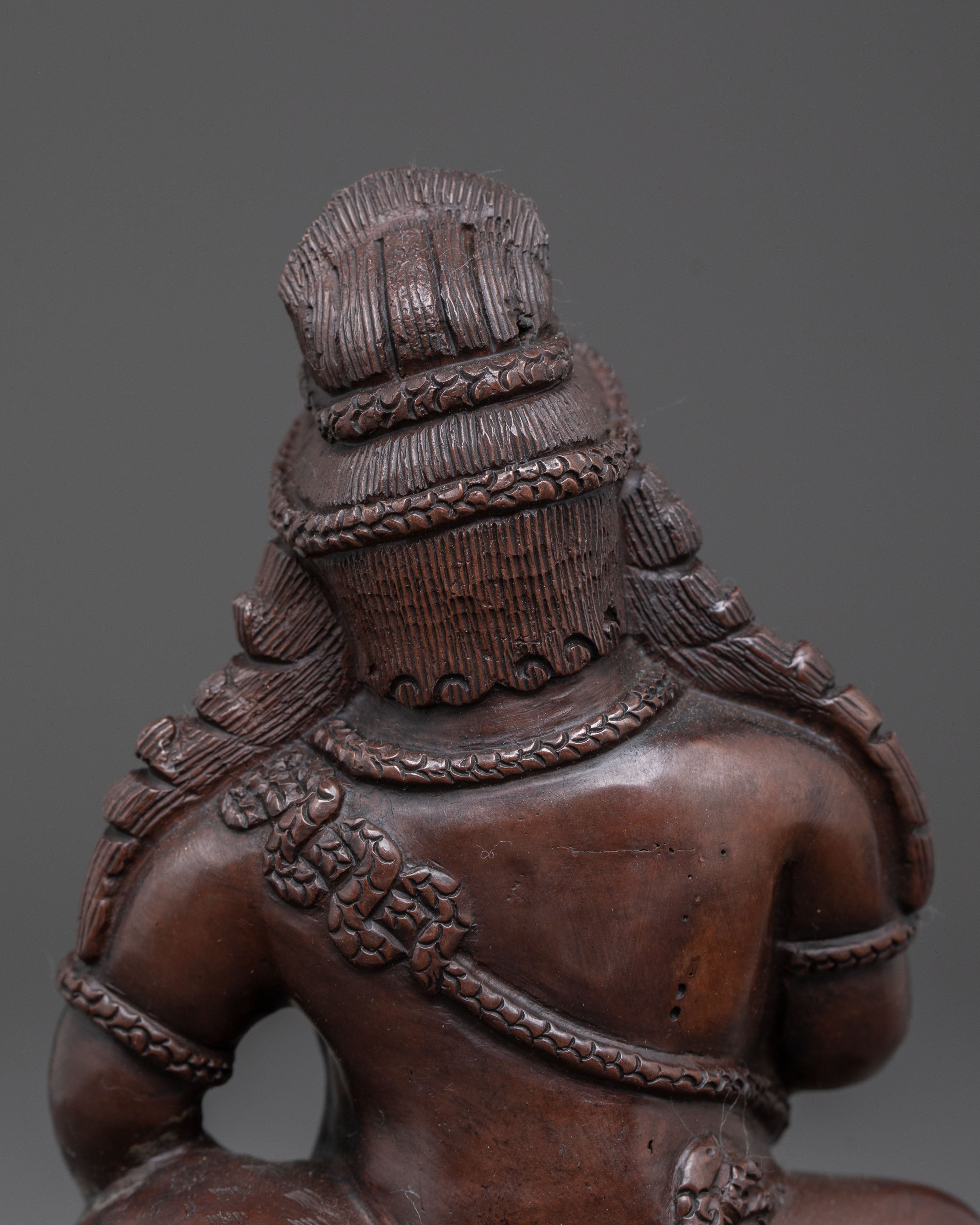 Oxidized Copper Black Dzambhala Statue | Deity of Prosperity