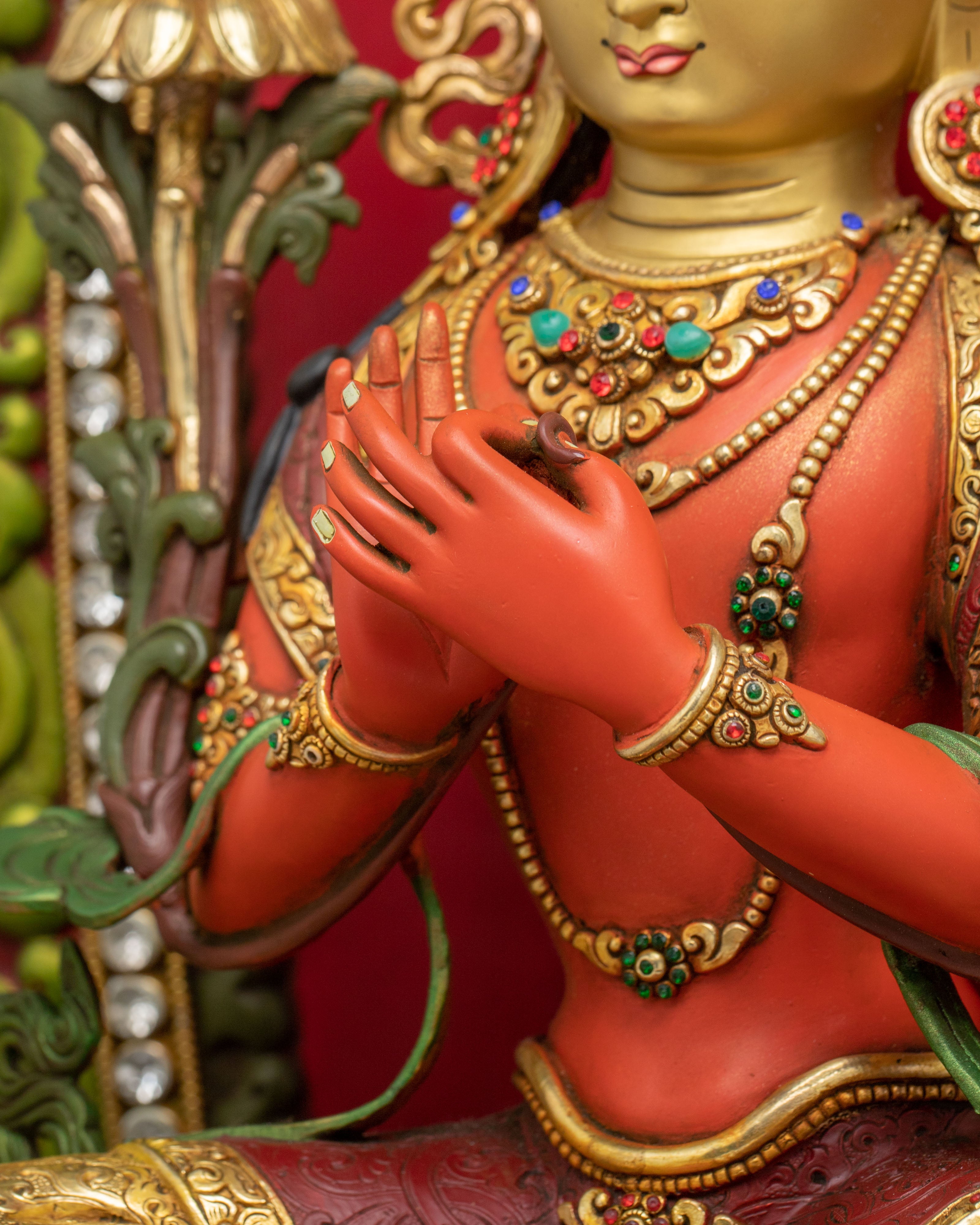 Simhanada Manjushri Statue | Radiant Wisdom Deity