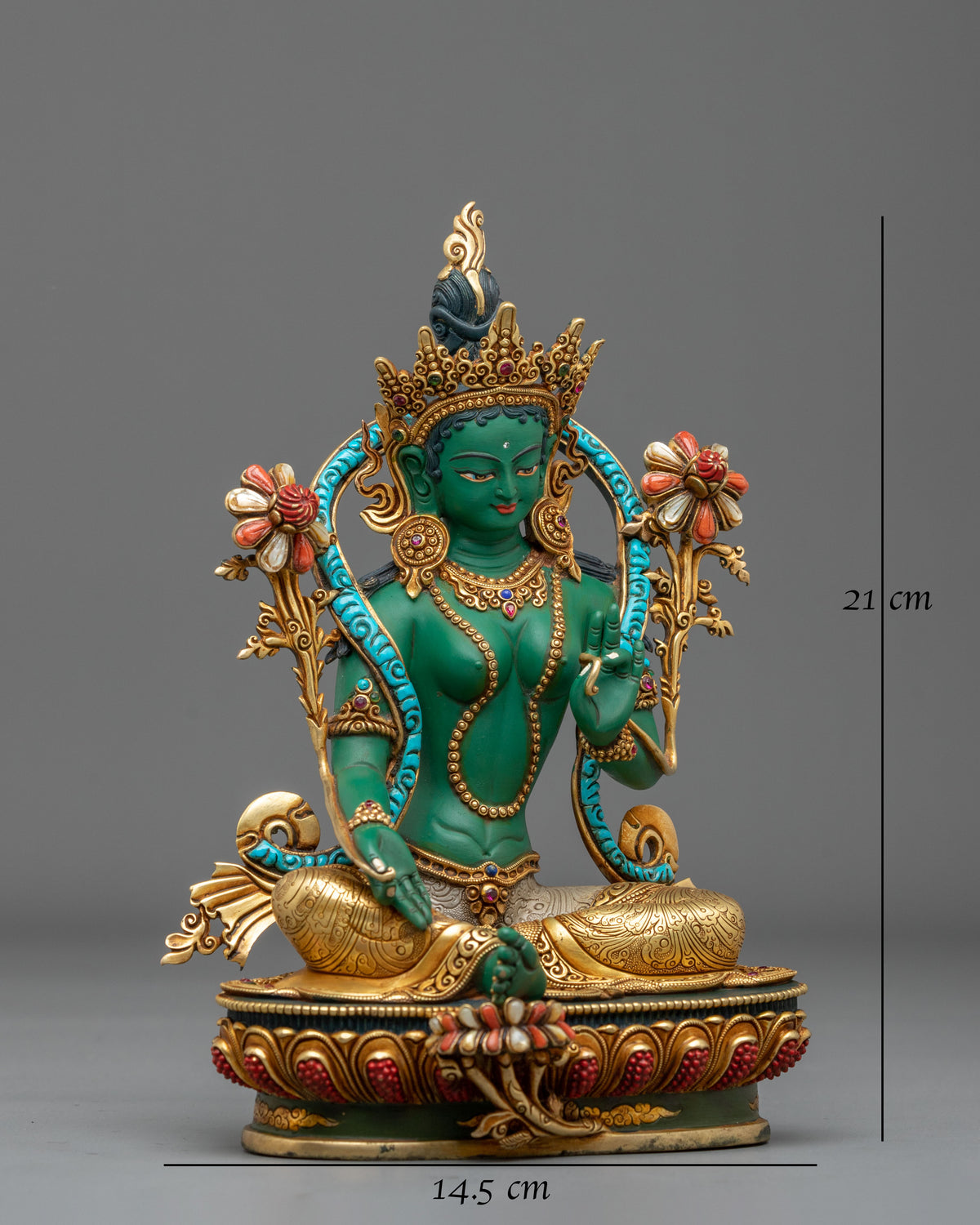 Shyamatara Copper Sculpture | Tibetan Guardian Figurine