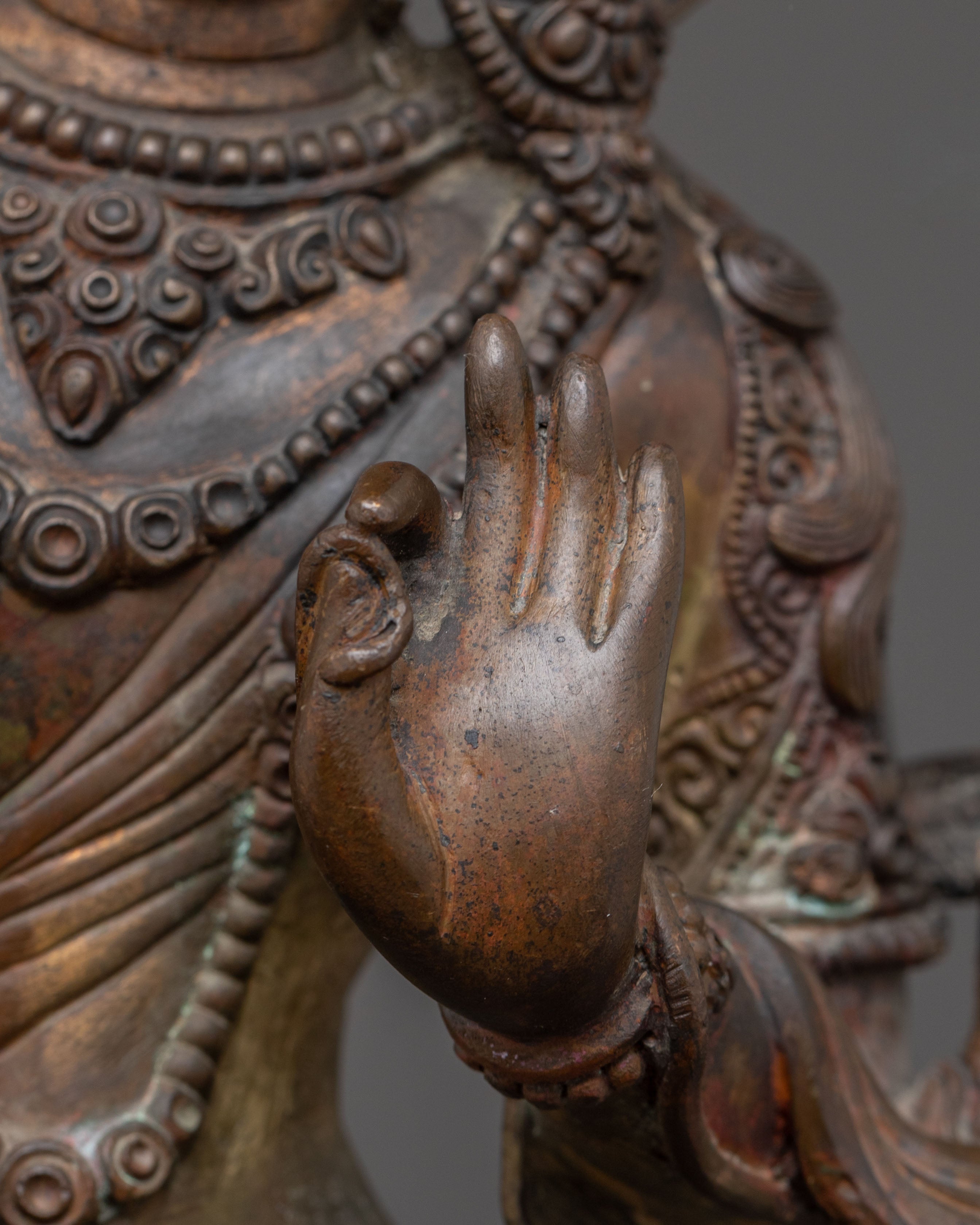 Traditional Buddhist Manjushri Statue | Handcrafted Spiritual Decor