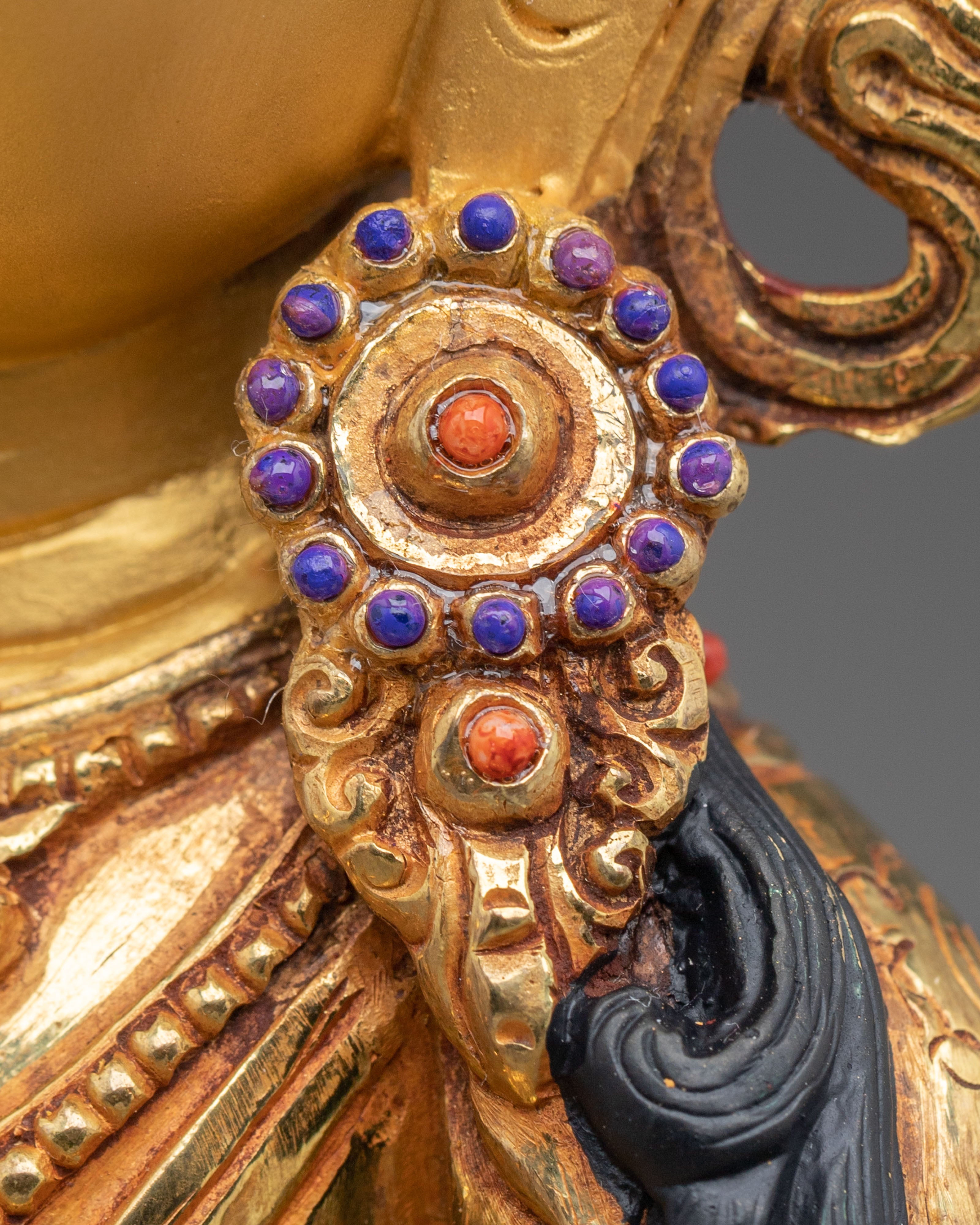 Vajrasattva 24K Gold Gilded Figurine | Handcrafted Sculpture