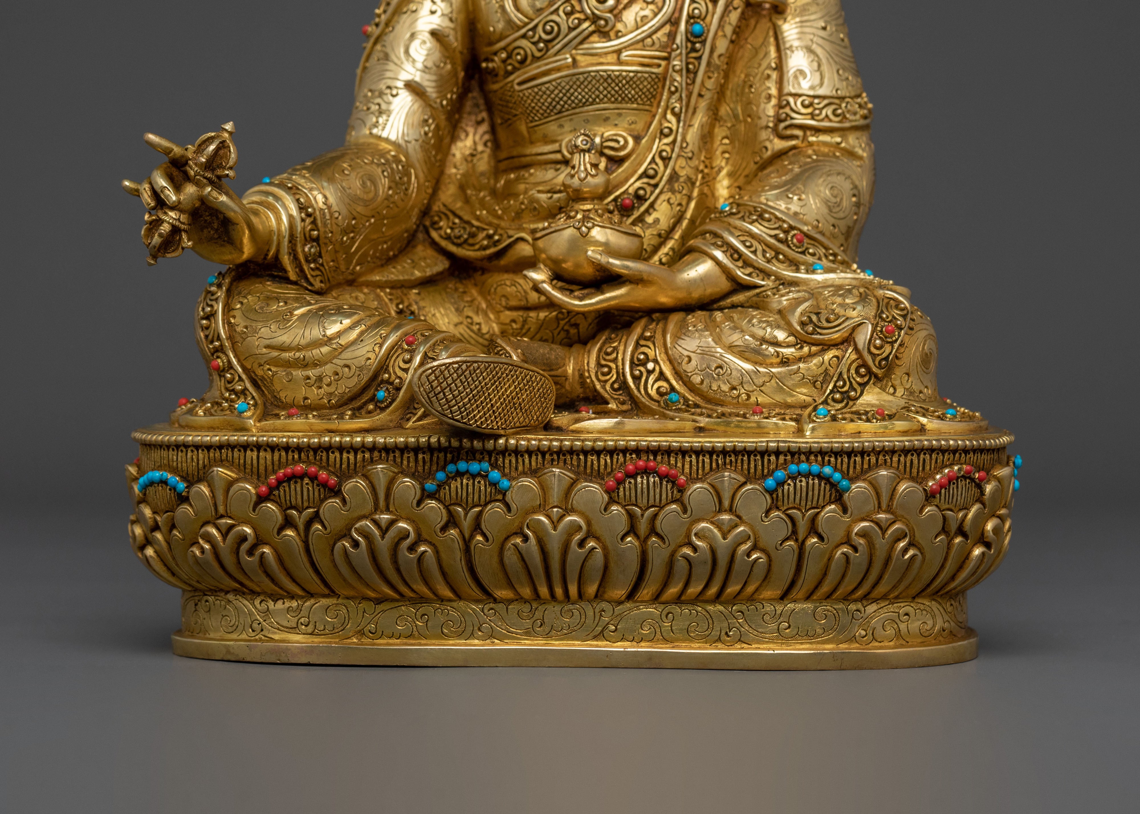 Handmade Guru Rinpoche Figurine | Lotus Born Master