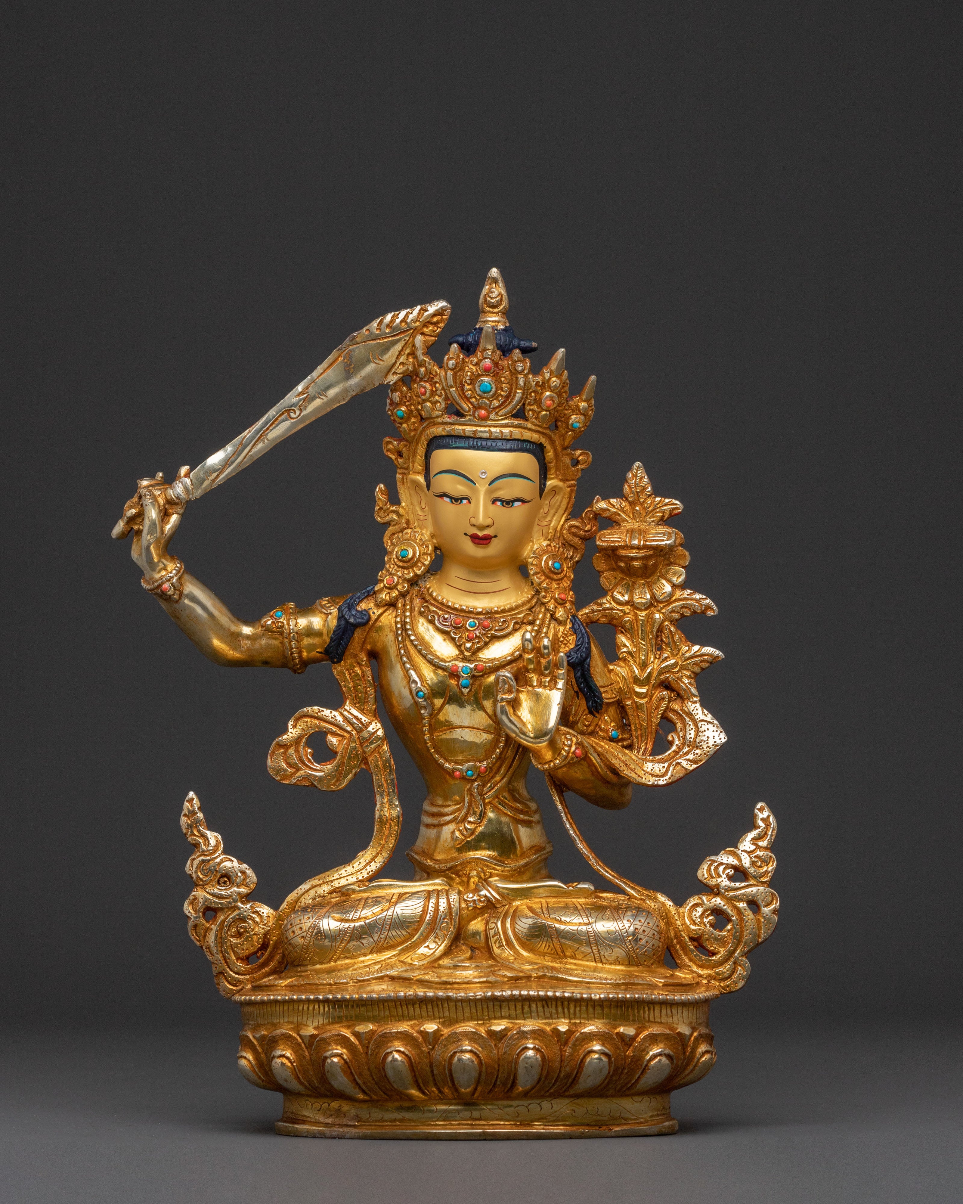 Manjushri Sculpture for Wisdom | Home Decor