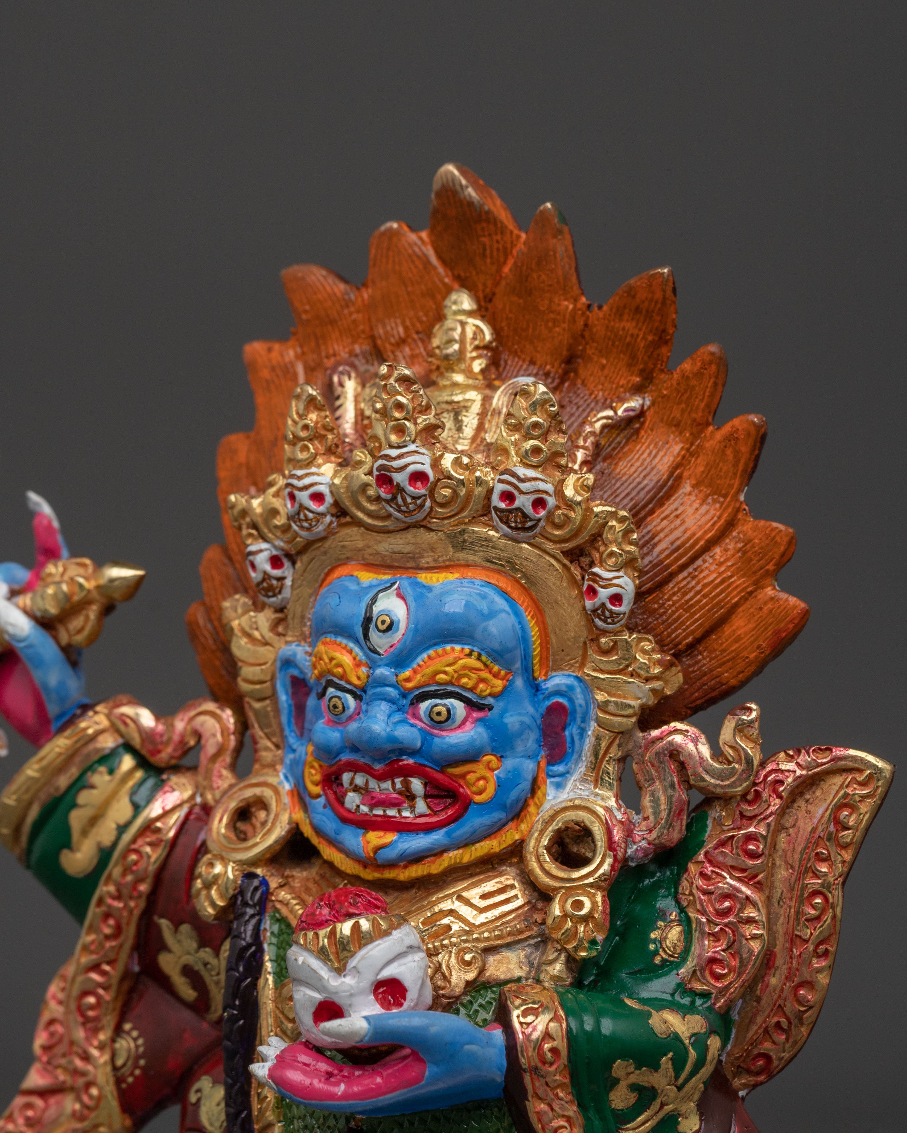Wrathful Mahakala Bernakchen Statue | Symbol of Protection
