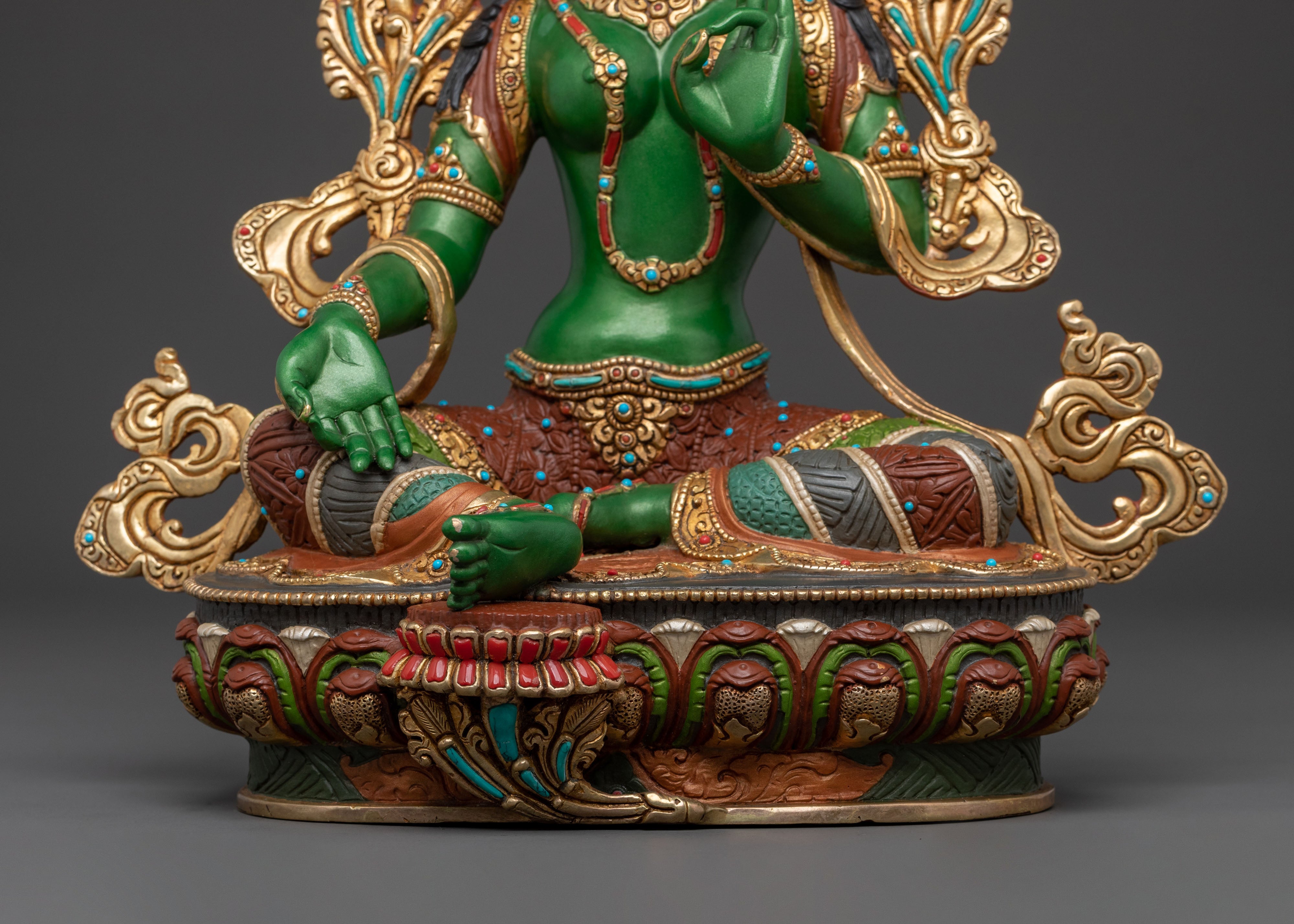 Green Tara Statue of Sacred Protection | Goddess of Compassion