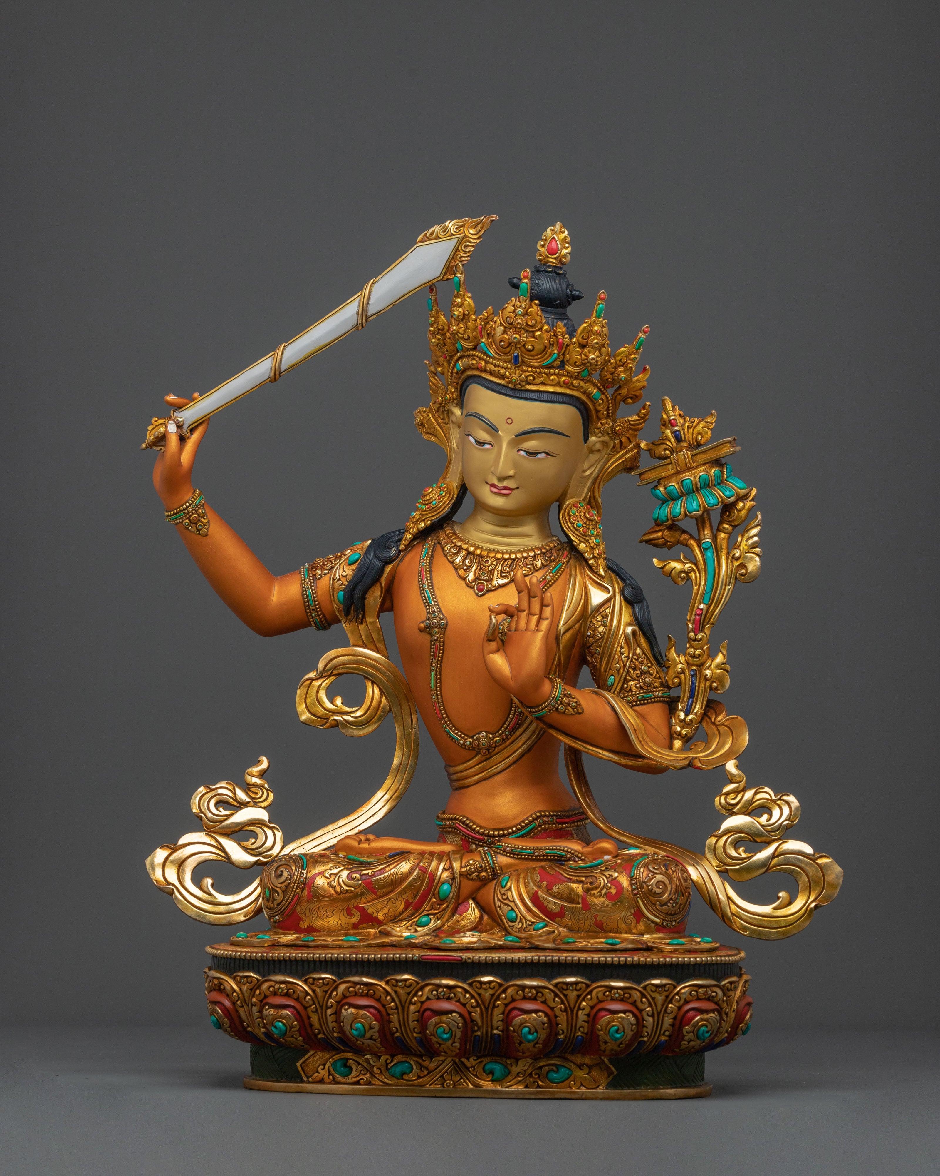 Manjughosa Sacred Statue | Tibetan Wisdom Deity