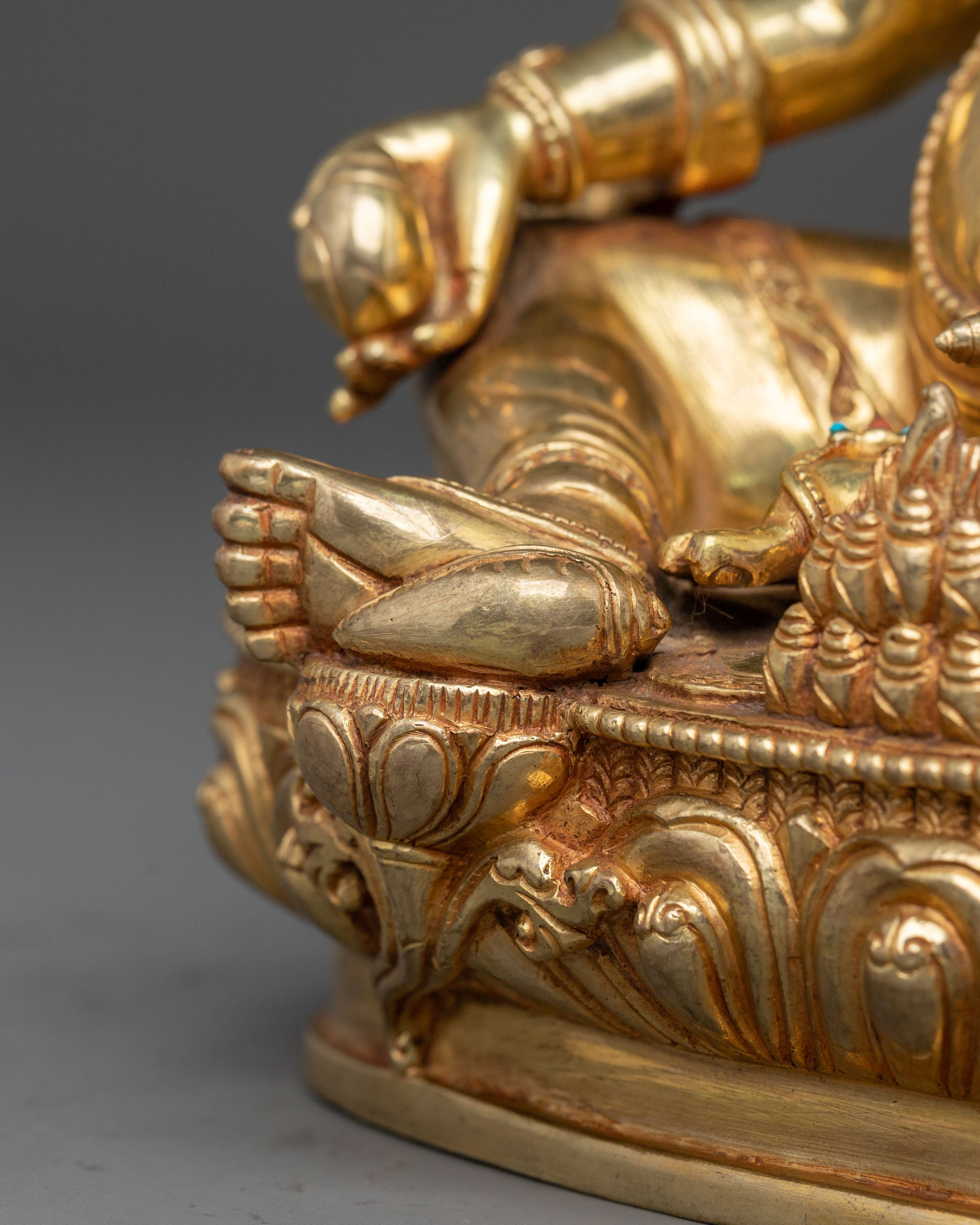 Dzambhala Wealth Deity Figure | Tibetan Wealth Deity Sculpture