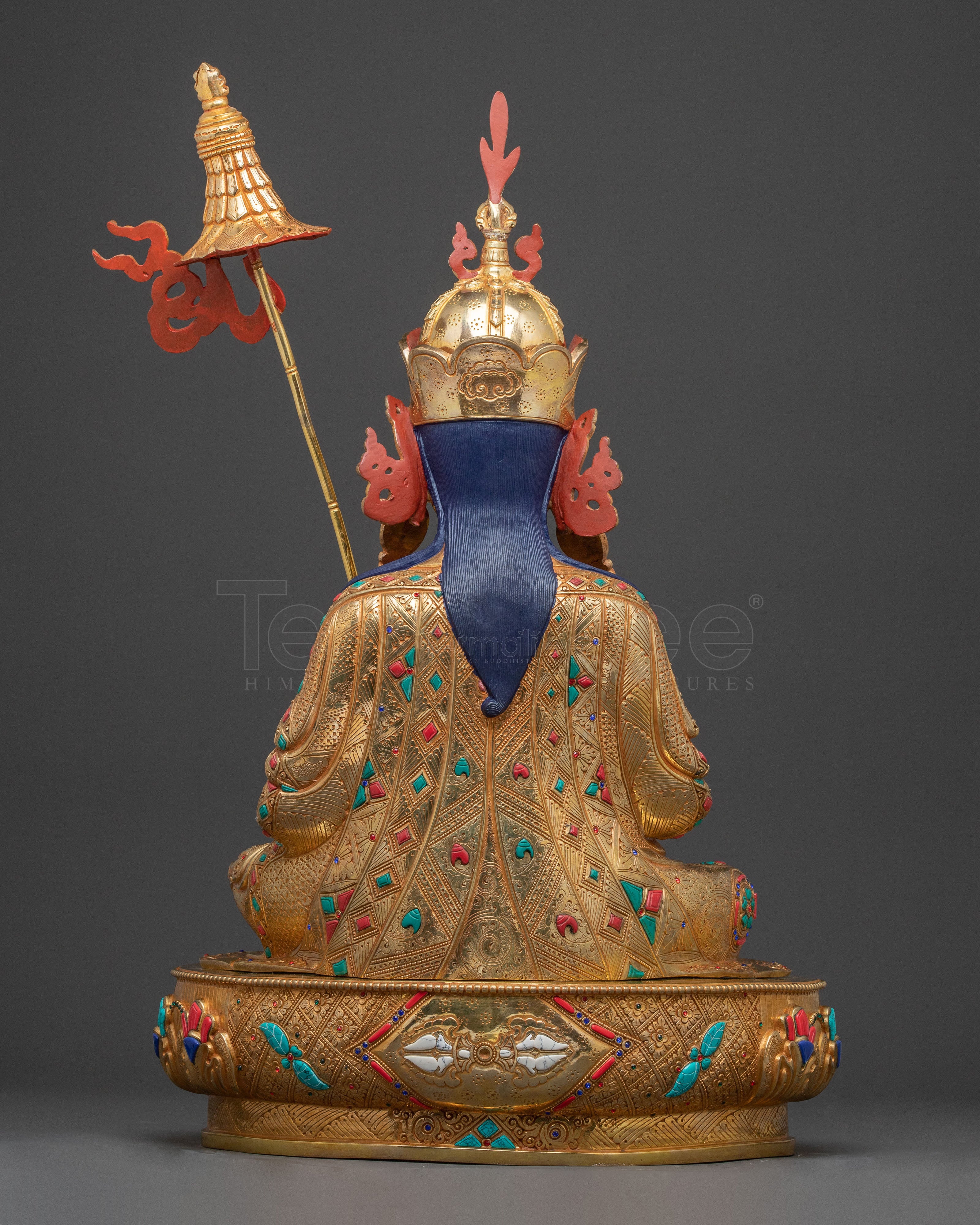 Sacred Guru Norla Tibetan Statue – 24K Gilded Masterpiece