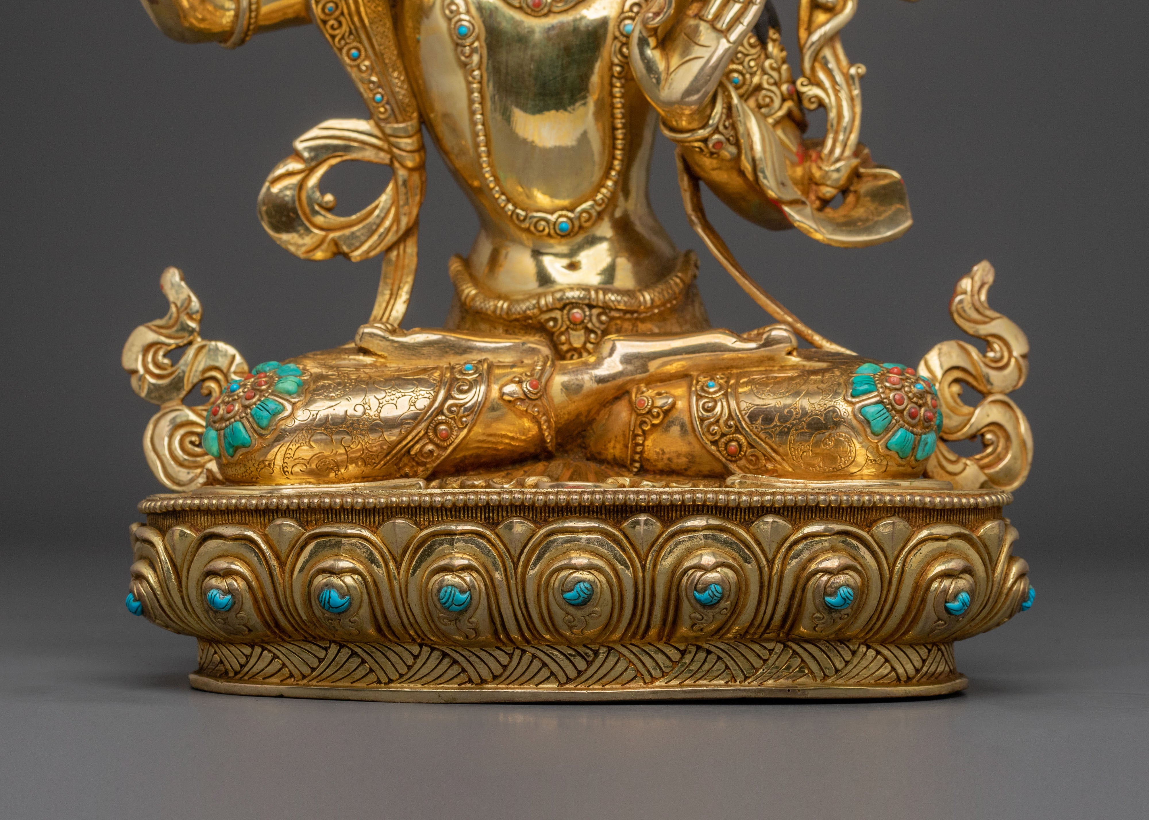 Handmade Manjushri Buddhist Statue | Home Decor
