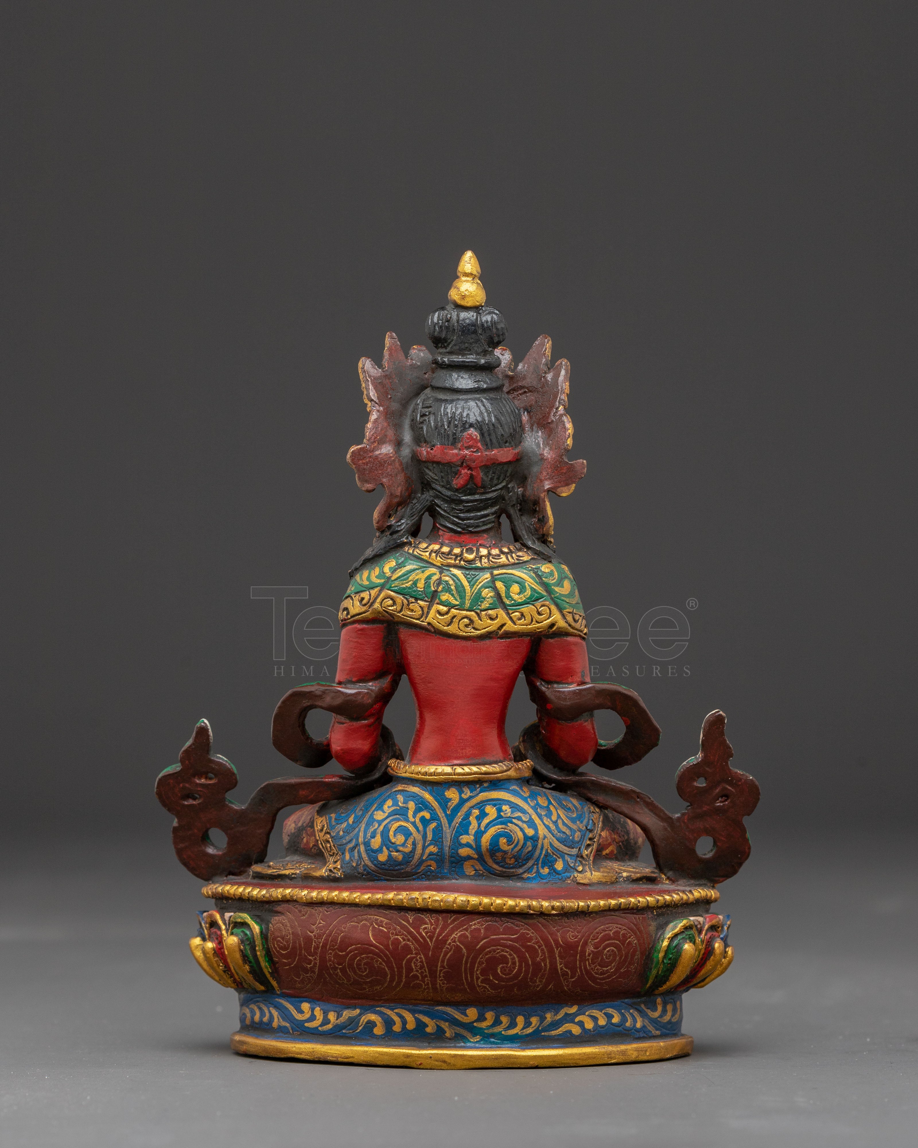 Amitayus Sculpture Symbolizing Longevity | Spiritual Decor for Meditation