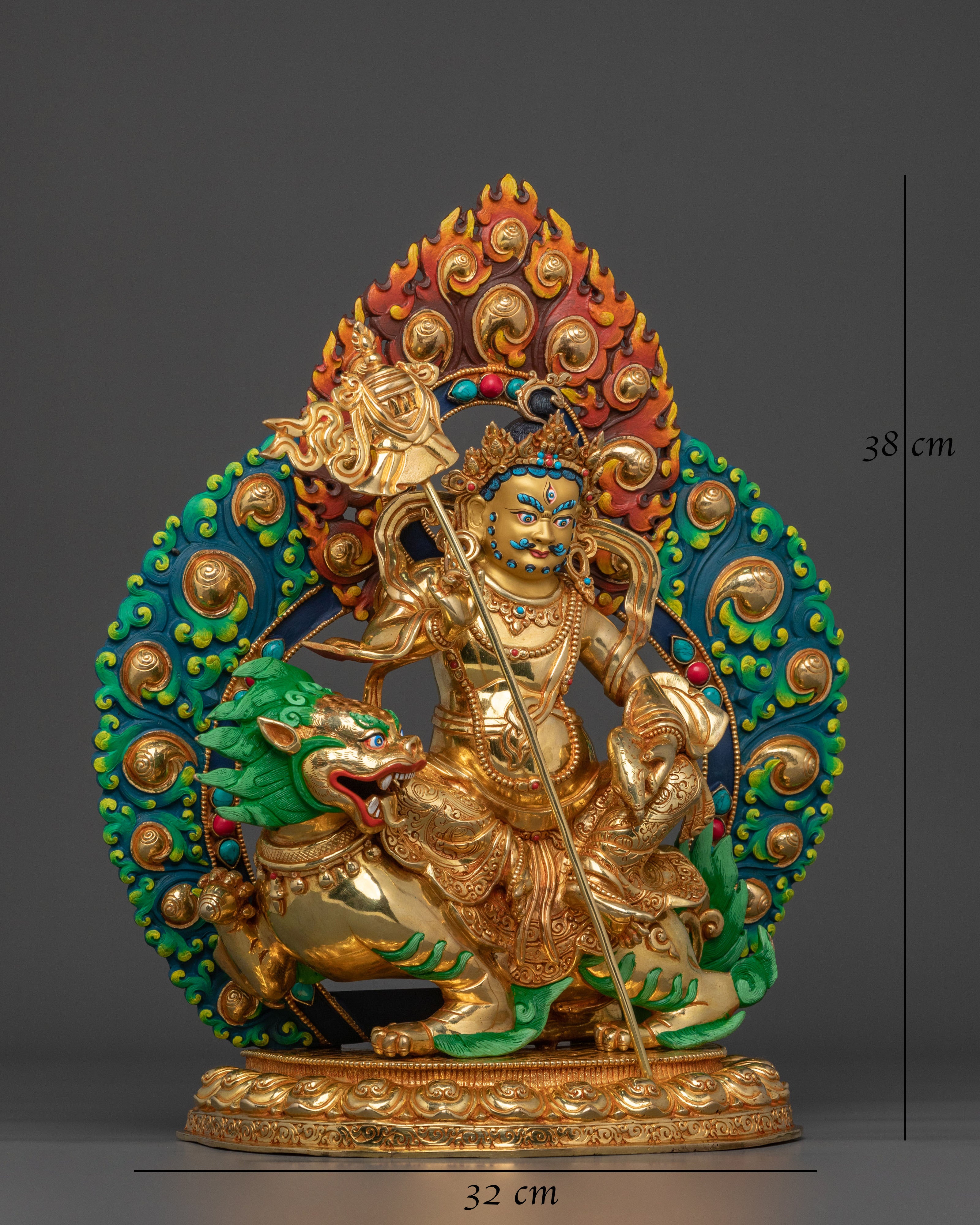 Tibetan Wealth God Namtoshe Statue | Traditional Himalayan Sacred Artwork