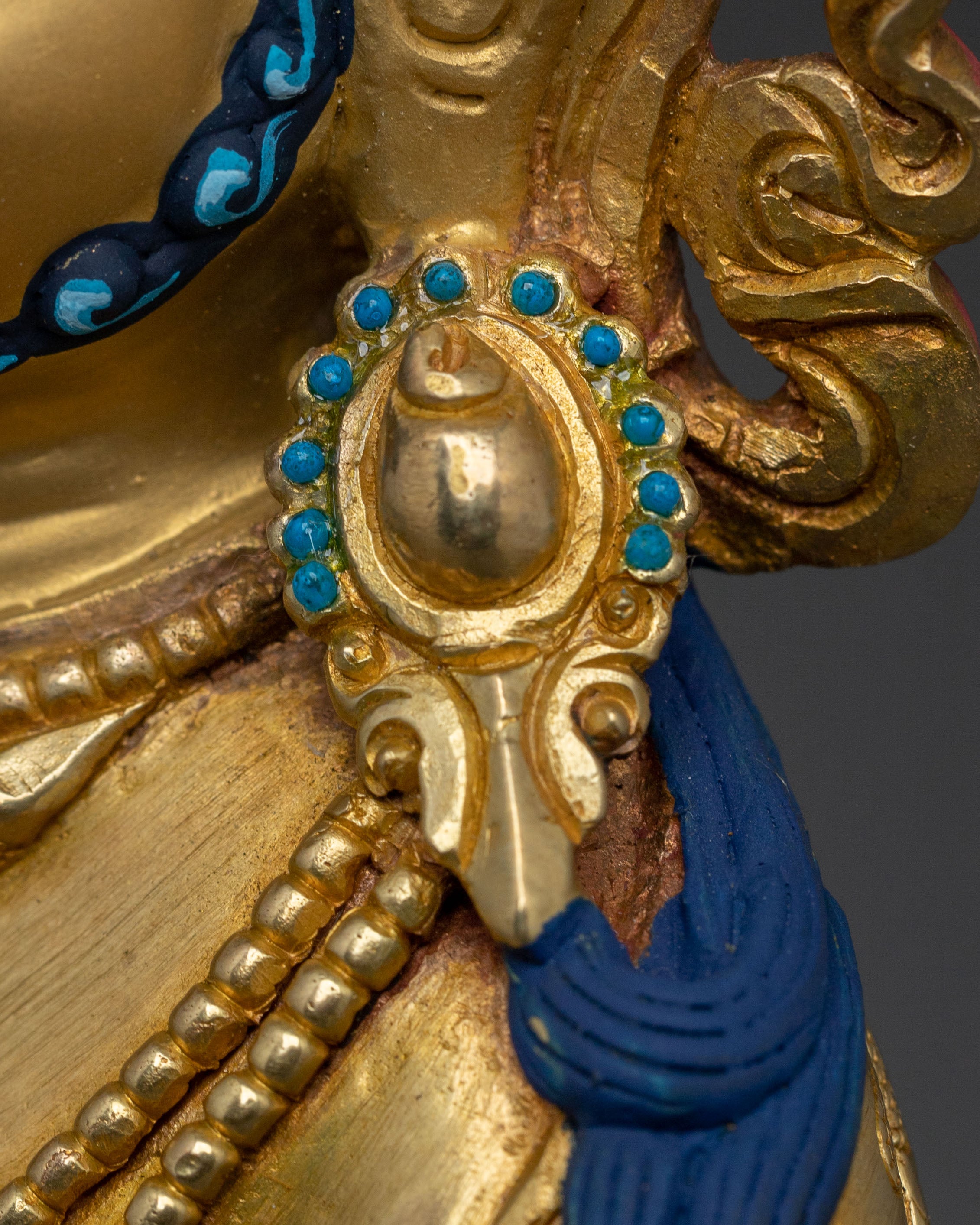 Dzambhala Wealth Deity Handcrafted Statue