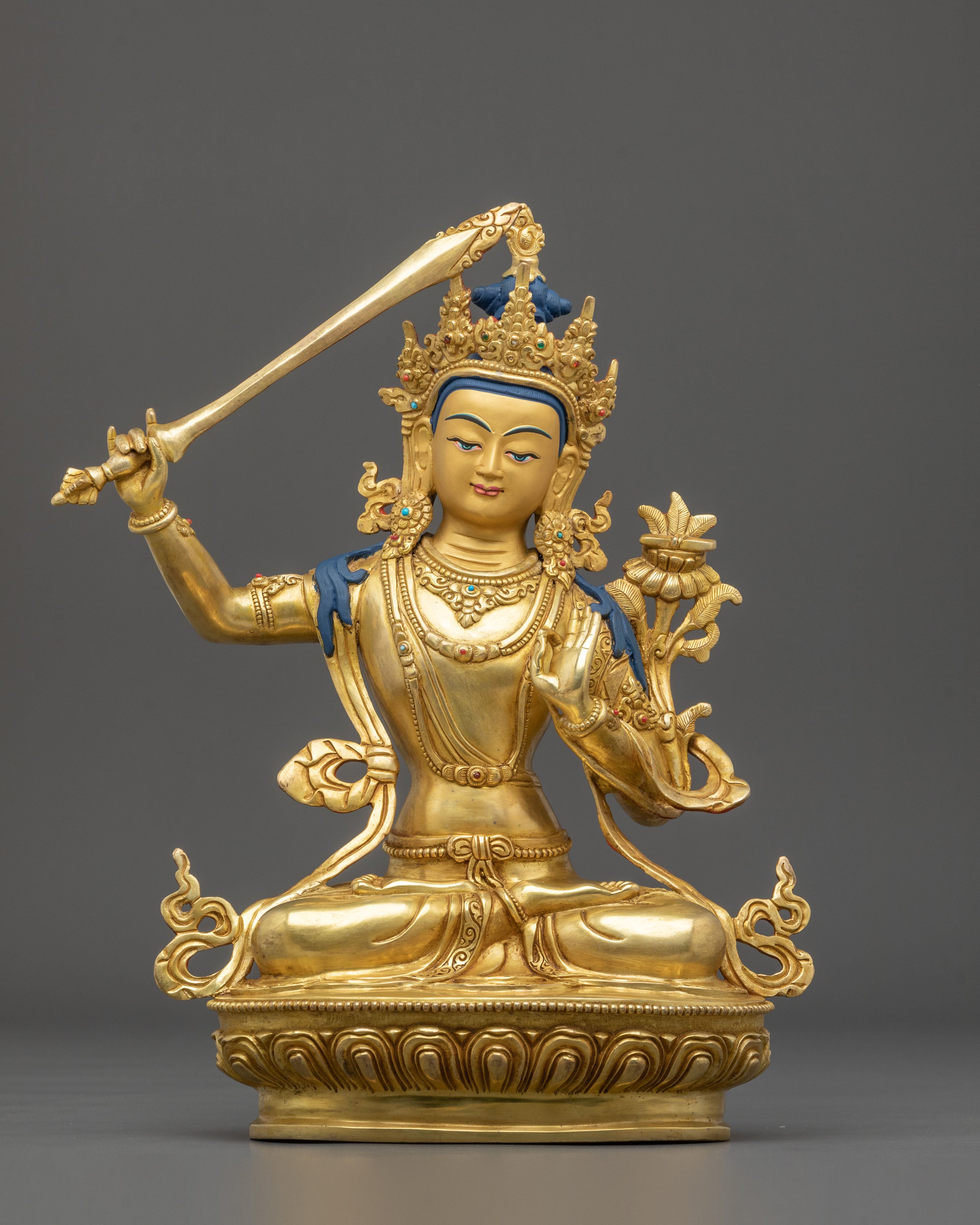 Manjushri Statue | Tibetan Bodhisattva Figurine