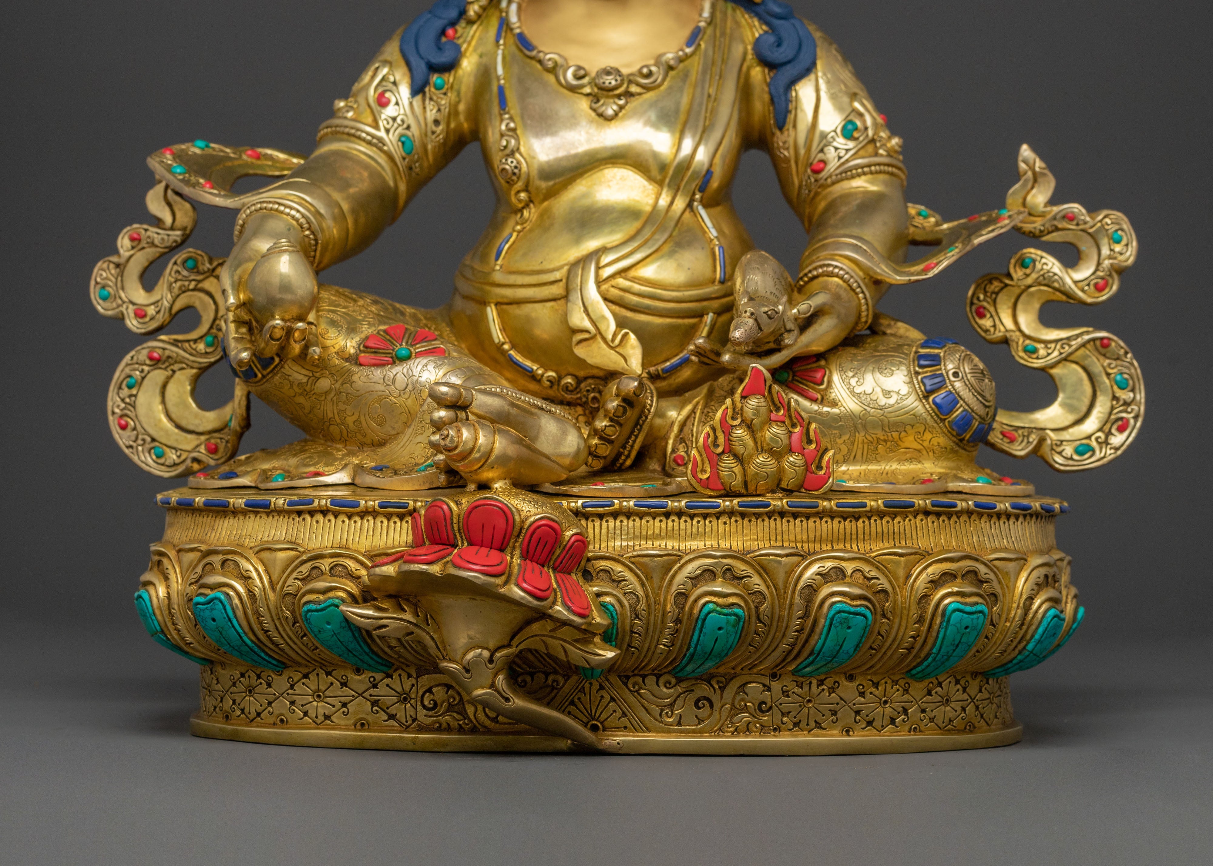 Wealth Guardian: Dzambhala Golden Statue