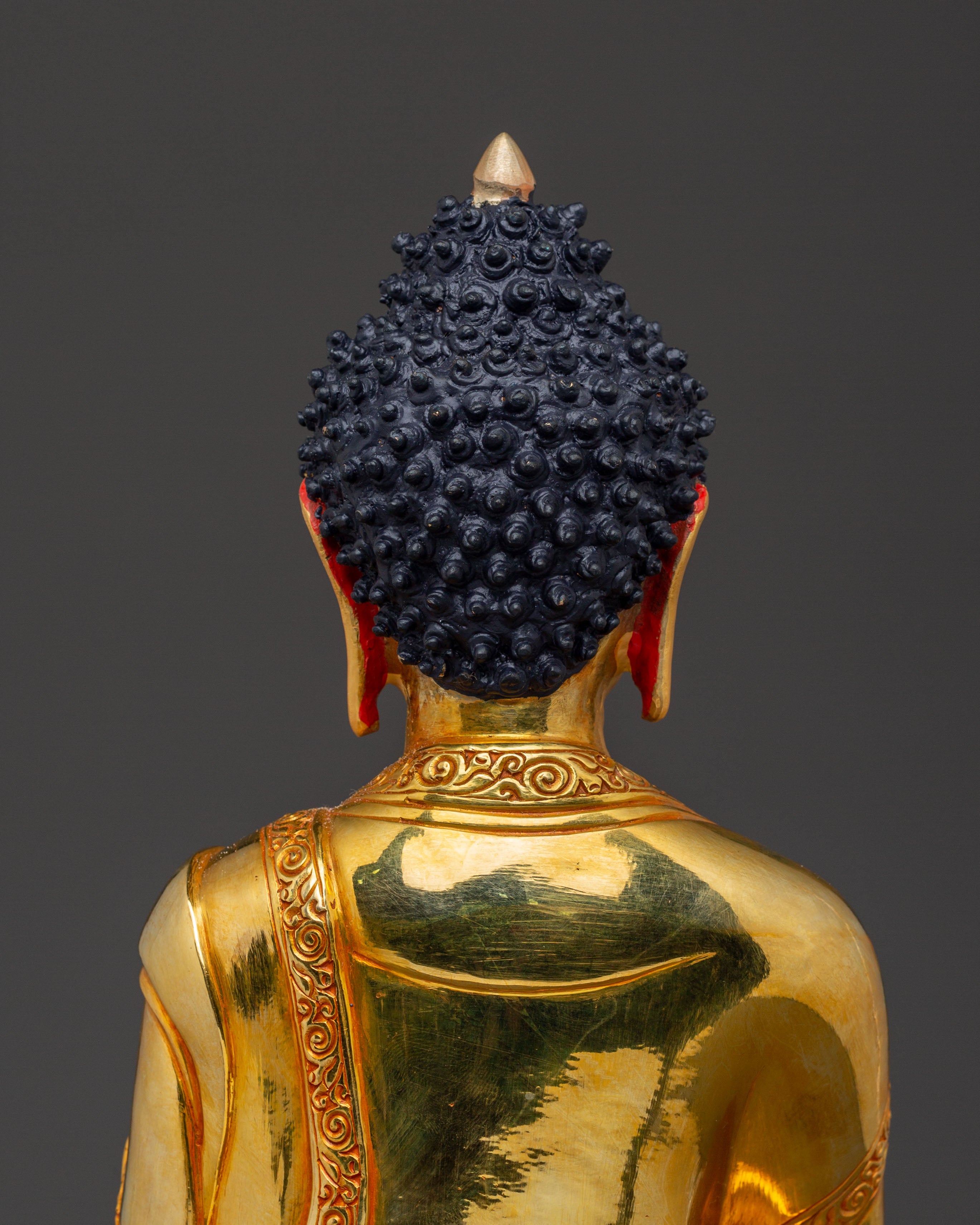 Sage Shakyamuni Buddha Statue - 24K Gold Gilded